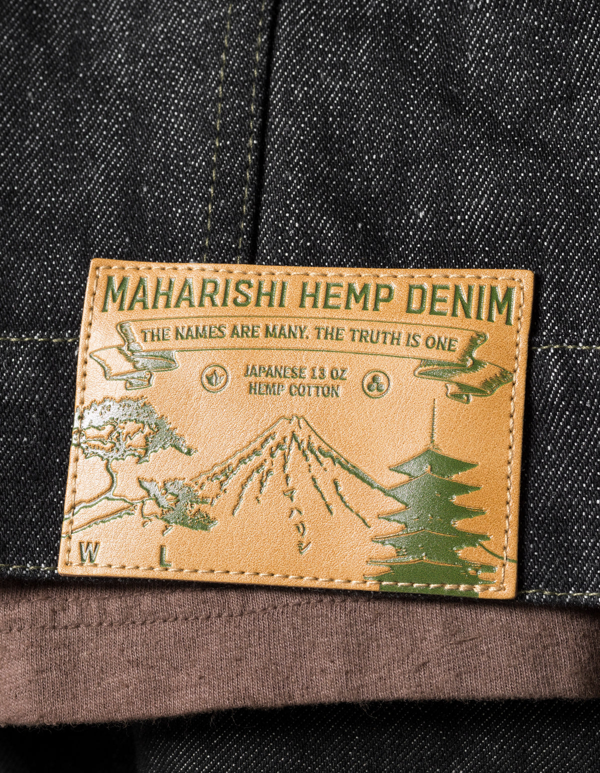 7710 Maha Denim Hemp Kimono Black