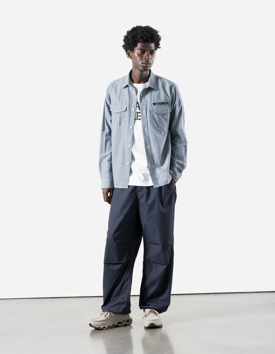 7711 Human Chambray Custom Shirt Mid Blue