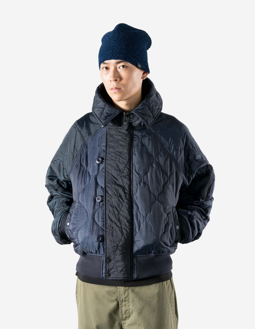 7715 Upcycled Asym N2B Parka Navy