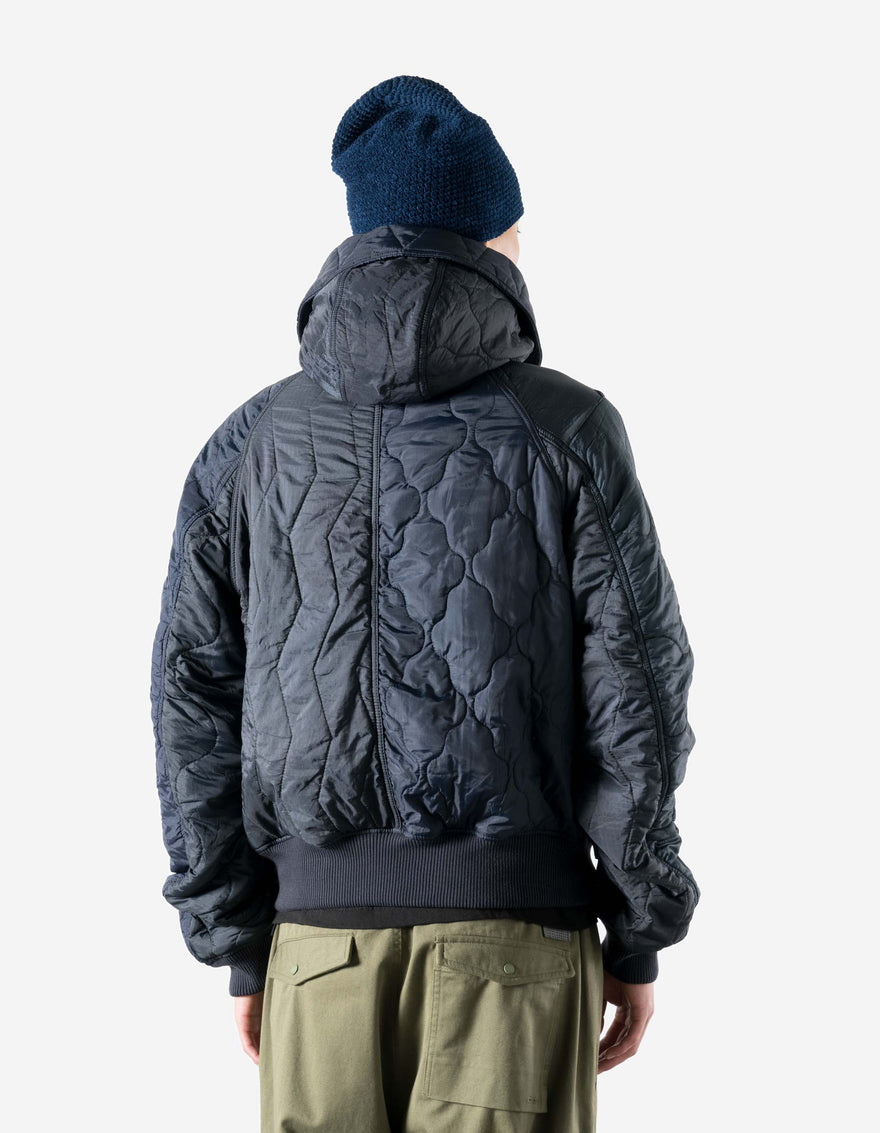 7715 Upcycled Asym N2B Parka Navy