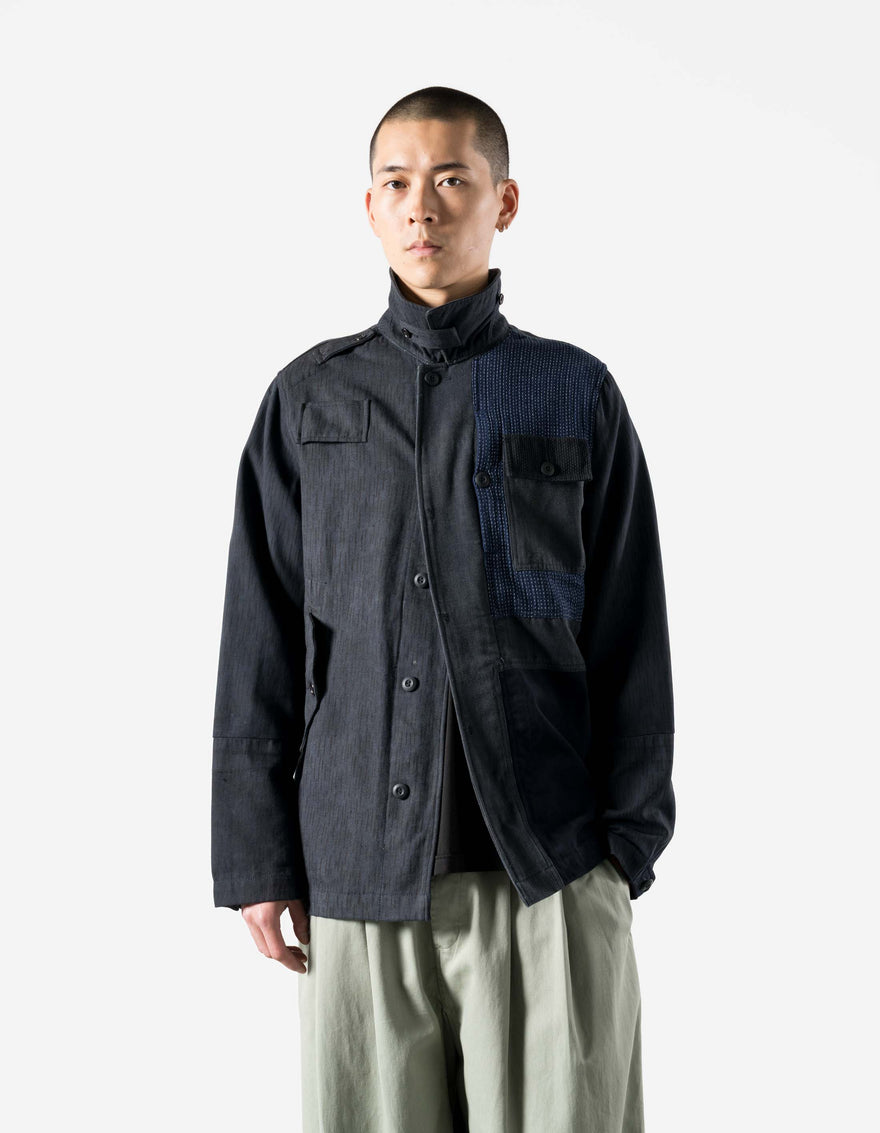 7726 Upcycled M60 Camo Overshirt Navy