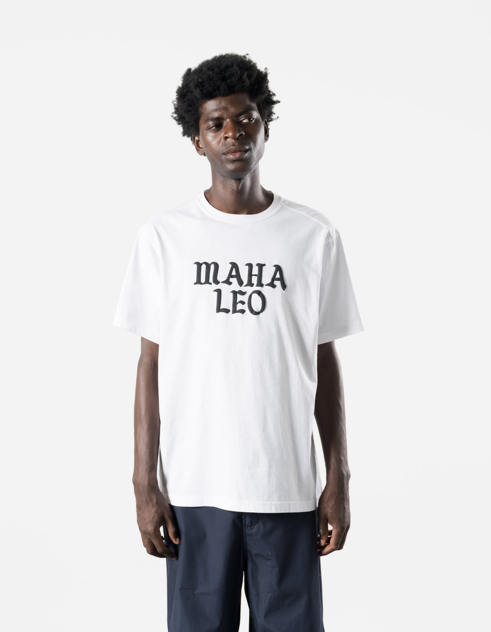 7736 Leo Organic Zodiac T-shirt White
