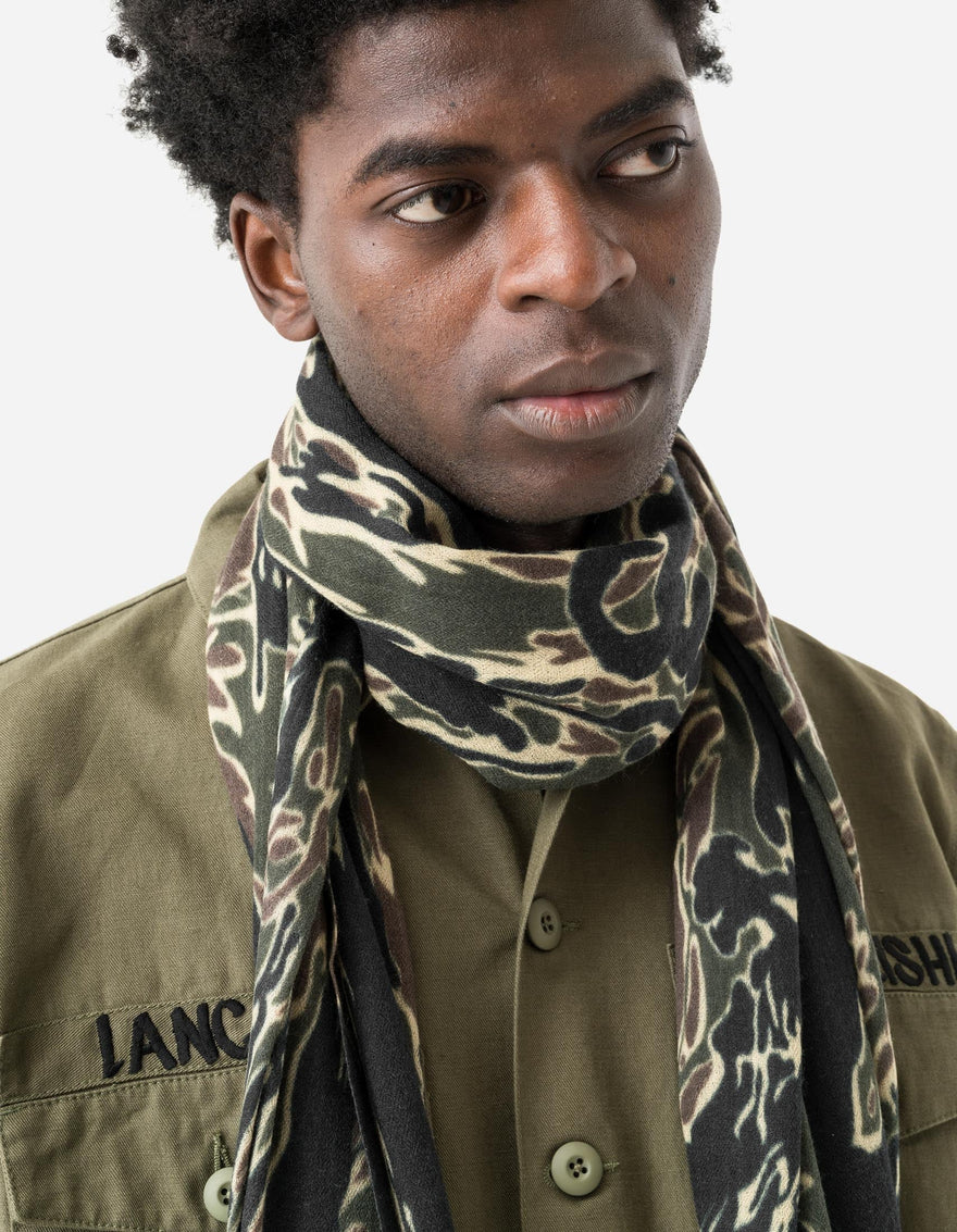 6229 DPM: Bonsai Tigerstripe Pashmina Mint Gold