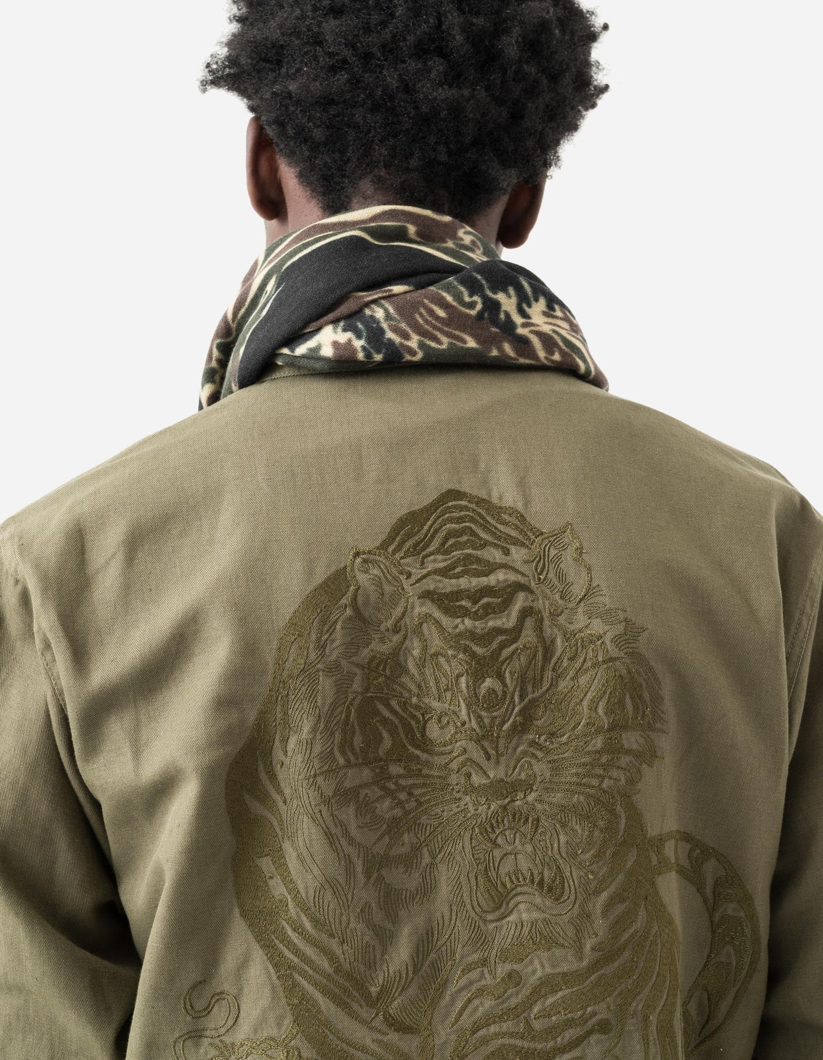 6229 DPM: Bonsai Tigerstripe Pashmina Mint Gold