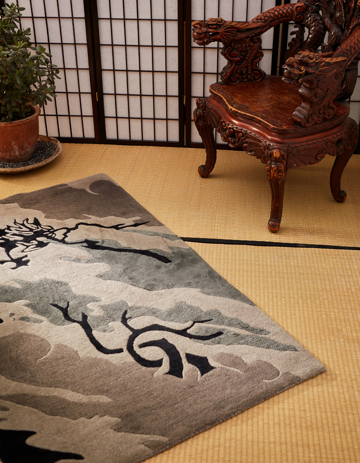 2159 DPM: Bonsai Forest Rug Small Night – Maharishi