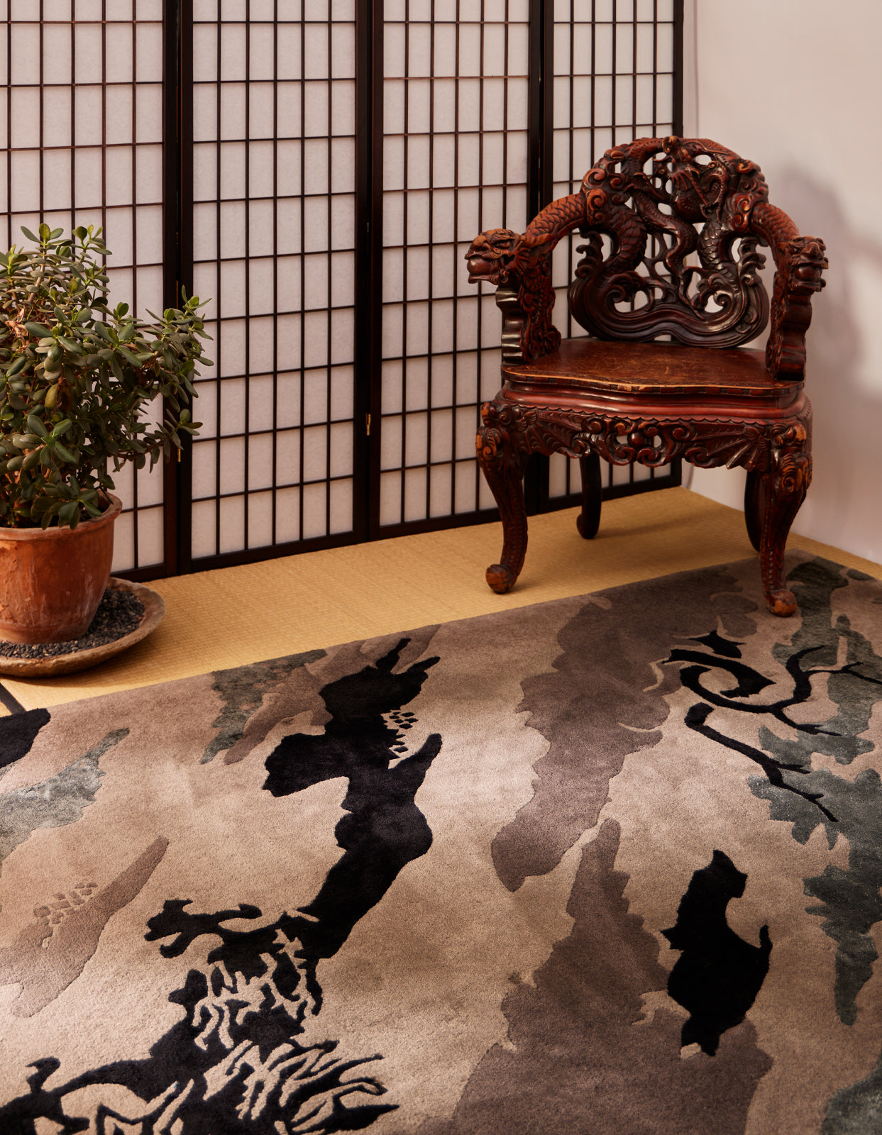 2158 DPM: Bonsai Forest Rug Large Night – Maharishi