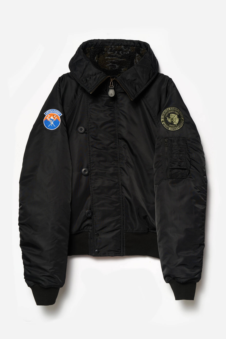 7215 Asym Arctic N2B Parka Black