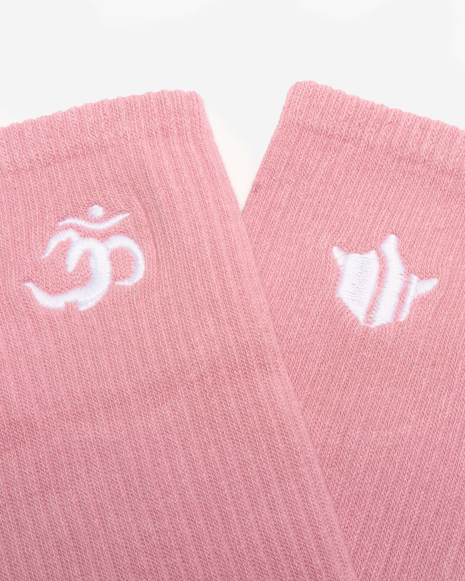 1496 Om Temple Embroidered Sport Sock 3 pack Pink/Olive/Navy