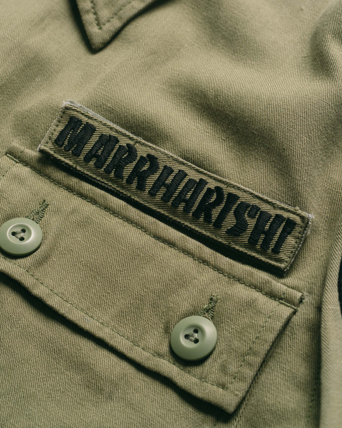 7599 Marrharishi Utility Shirt Olive OG-107F