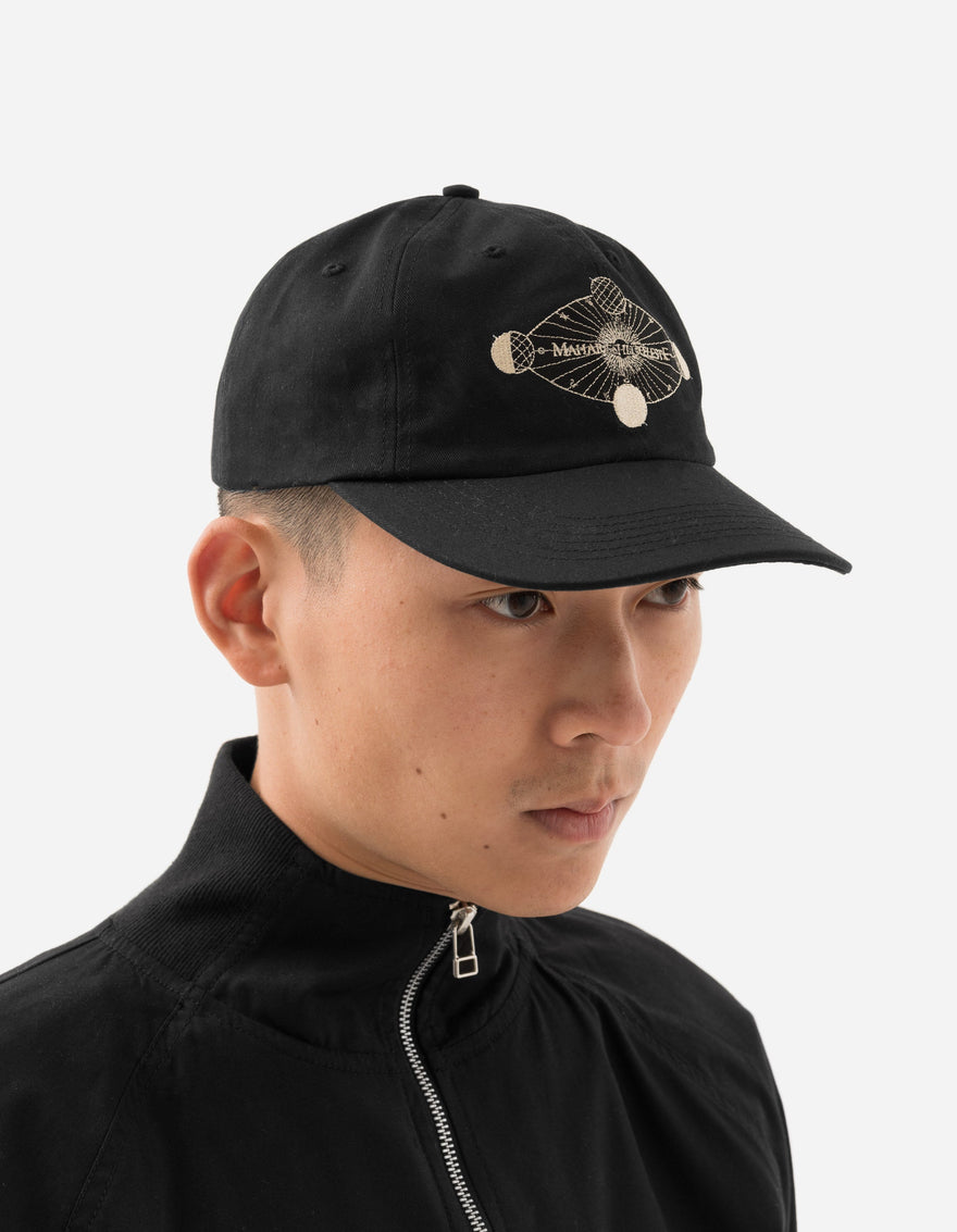 1458 Celeste Third Eye 6 Panel Cap Black