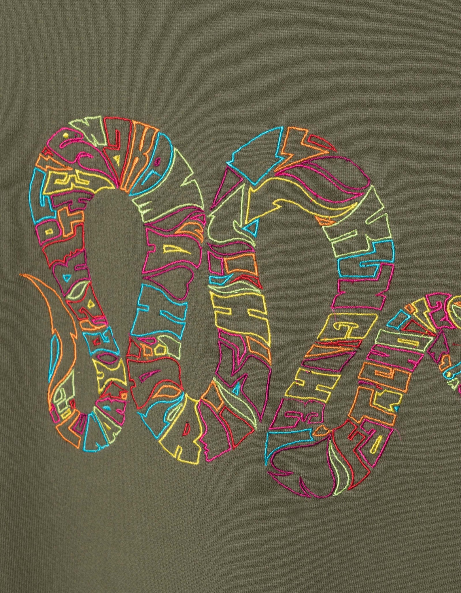 1539 Kay One Year of the Snake Crew Sweat Olive OG-107F