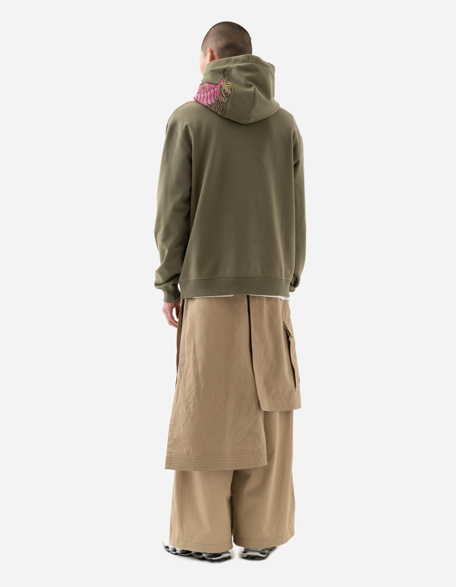 6010 Cobra Organic Hooded Sweat Olive OG-107F