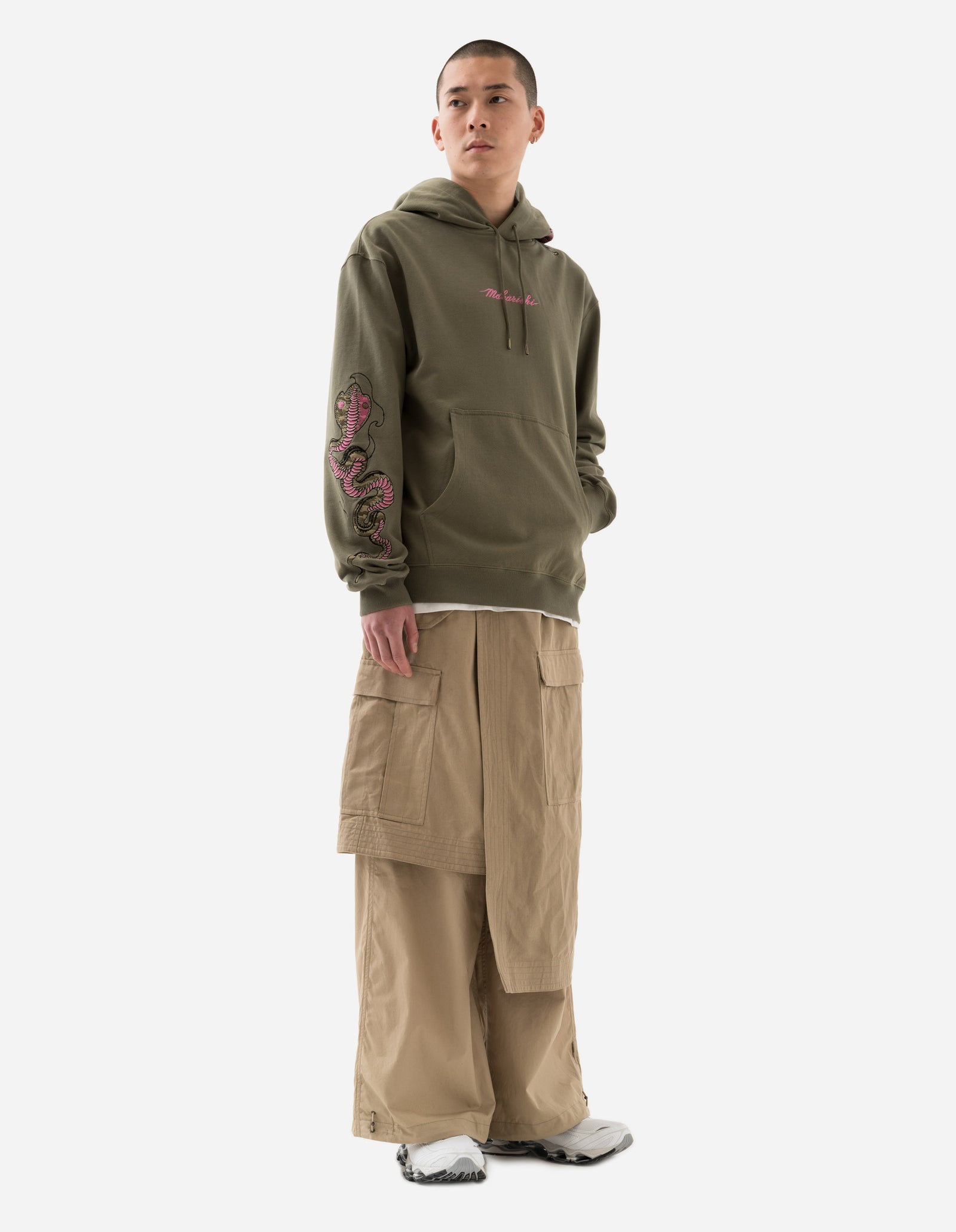 6010 Cobra Organic Hooded Sweat Olive OG-107F