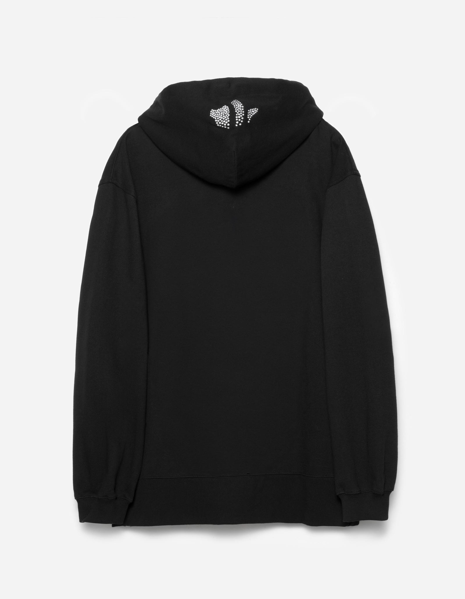 6125 Oversized Kormeleon Embroidered Hooded Sweat Black/White