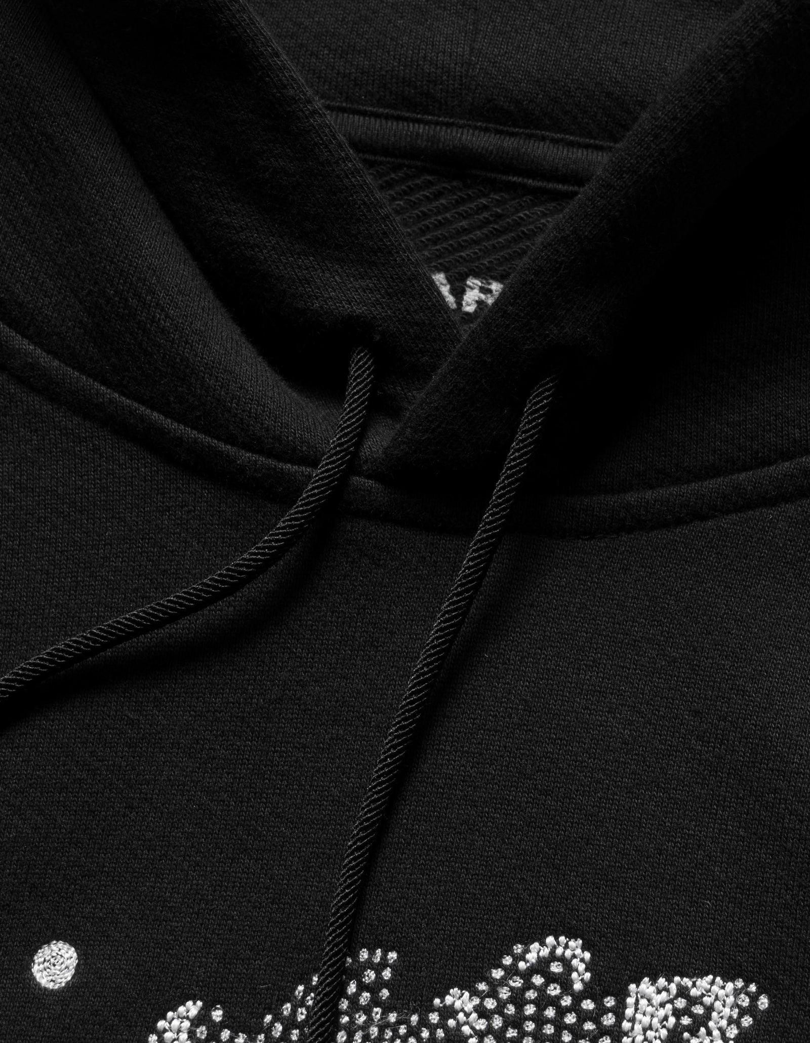 6125 Oversized Kormeleon Embroidered Hooded Sweat Black/White