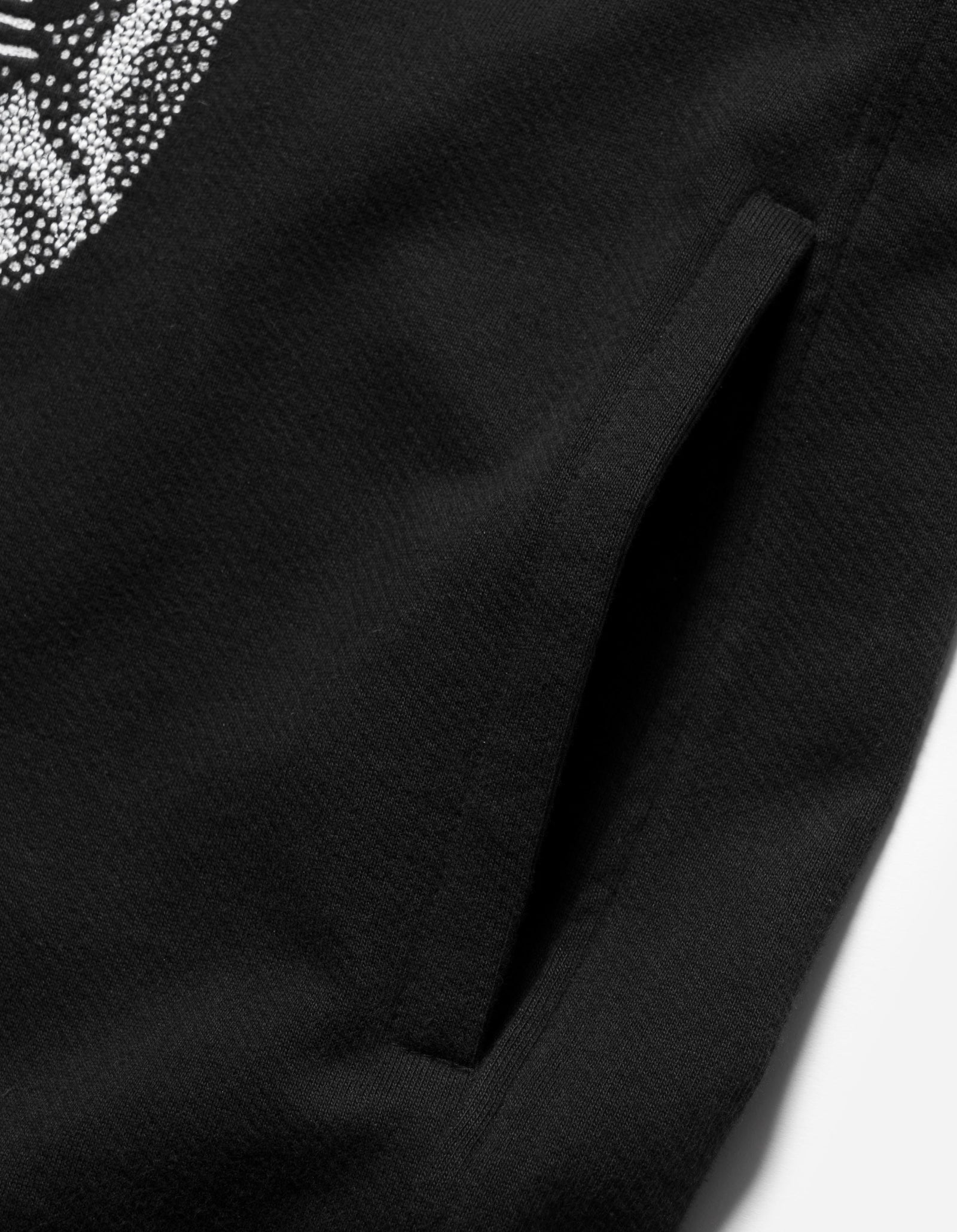 6125 Oversized Kormeleon Embroidered Hooded Sweat Black/White