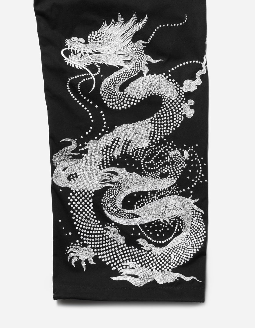 6127 Snodragon Loose Embroidered Snopants Black