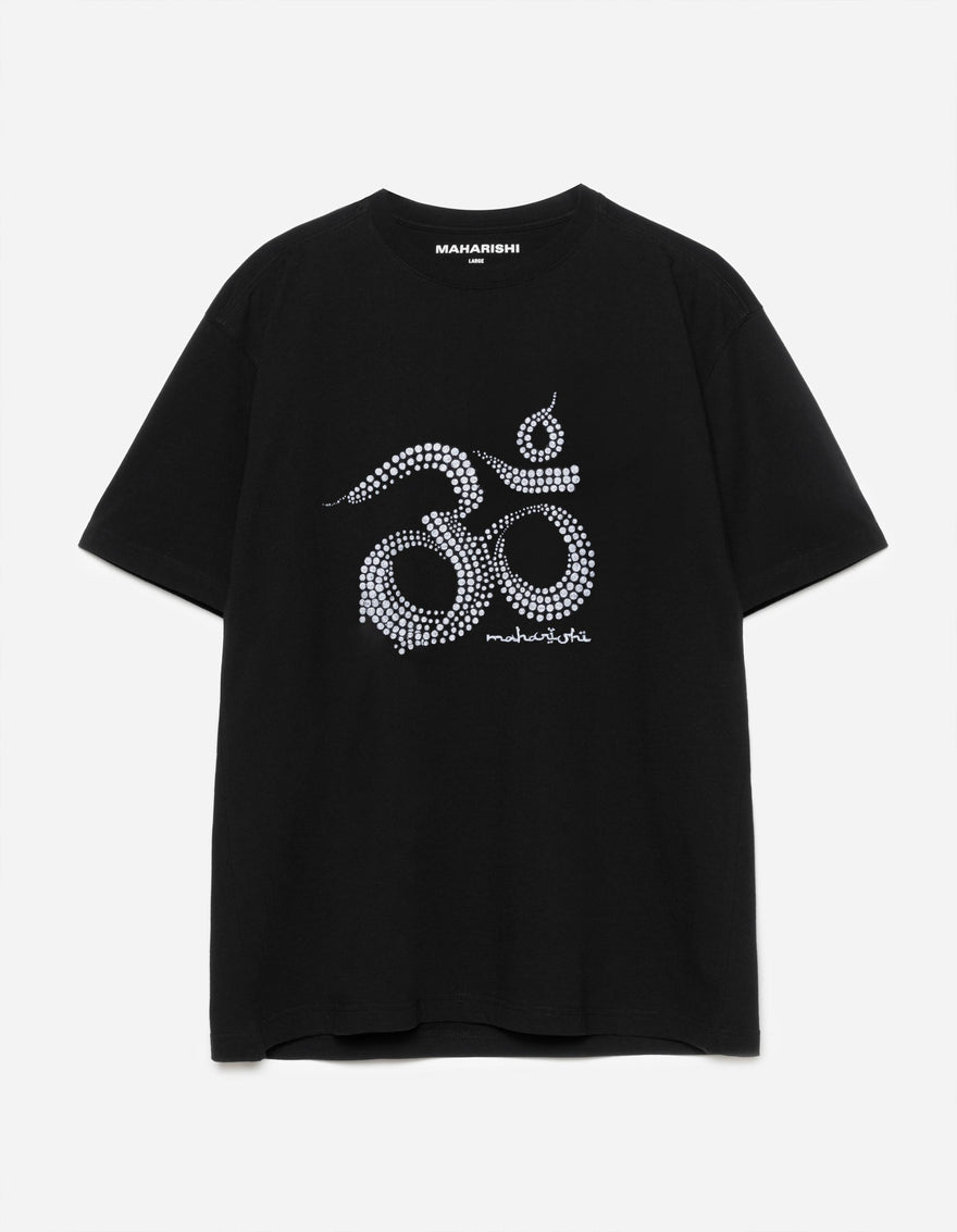 6129 Aum Embroidered S/S T-Shirt Black