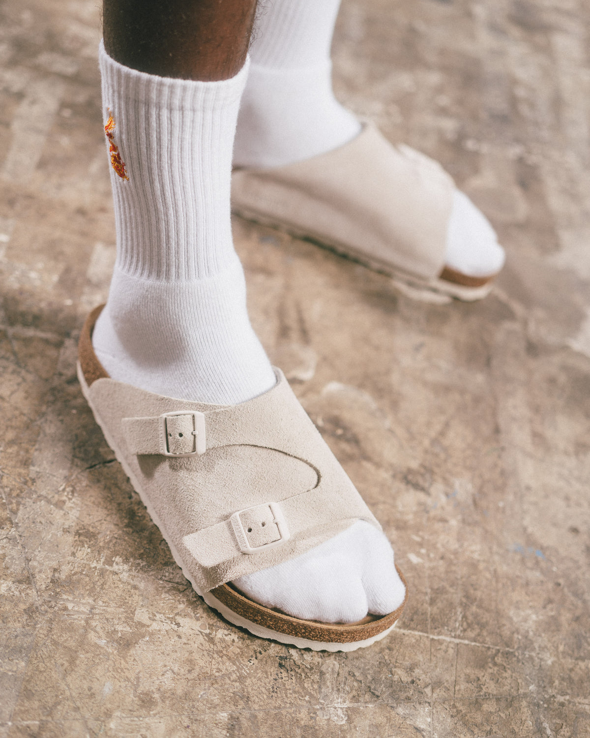 Birkenstock Zürich BS Suede Antique White