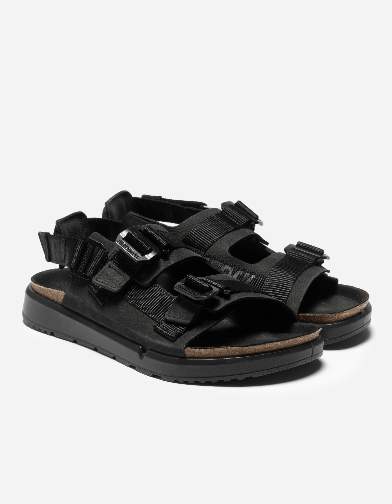 Birkenstock Shinjuku Natural Leather/Textile Black