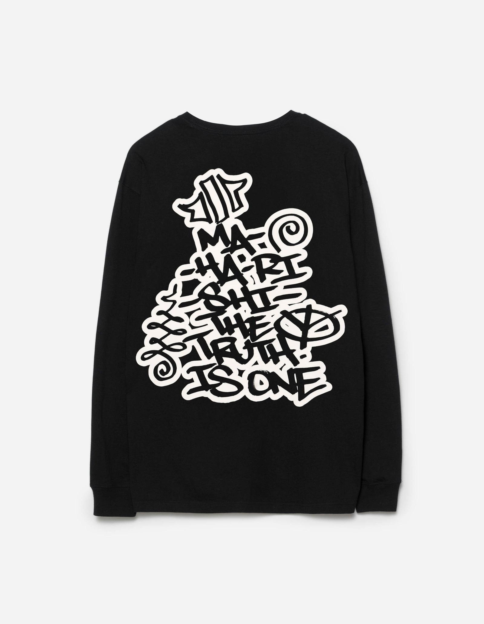2202 Swirling Snowflake L/S T-Shirt Black