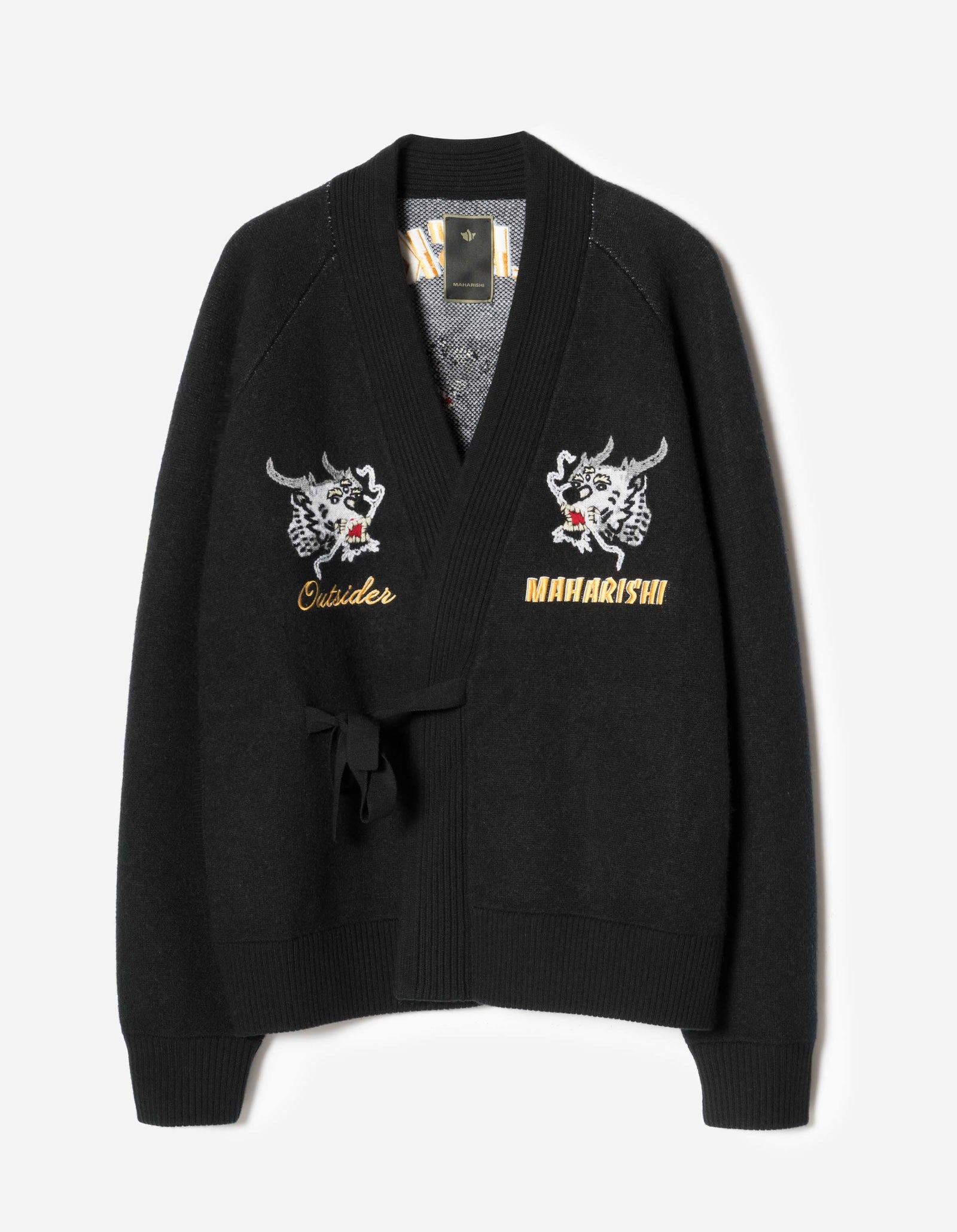 2203 Maharishi Knitted Tour Kimono Black