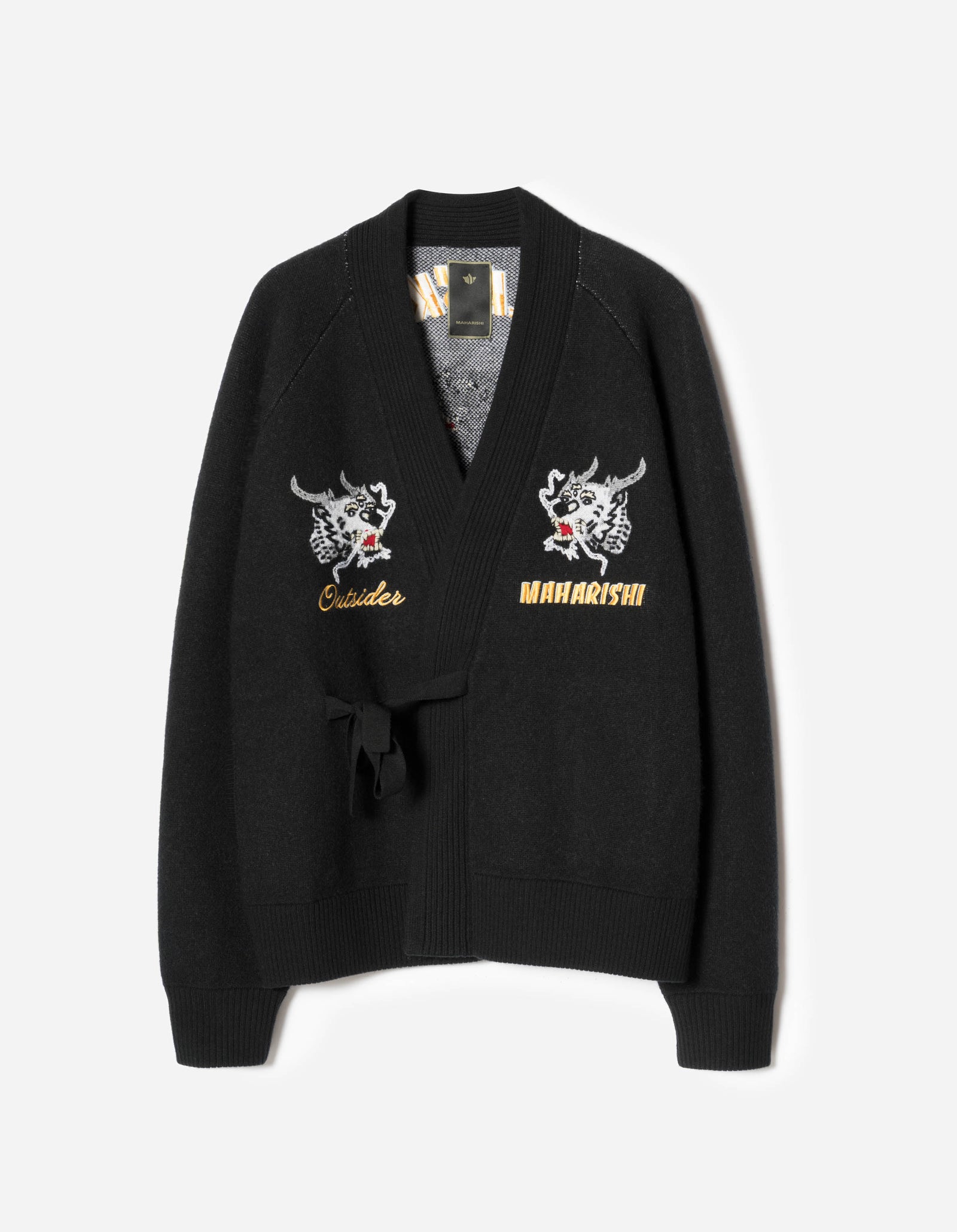 2203 Maharishi Knitted Tour Kimono Black