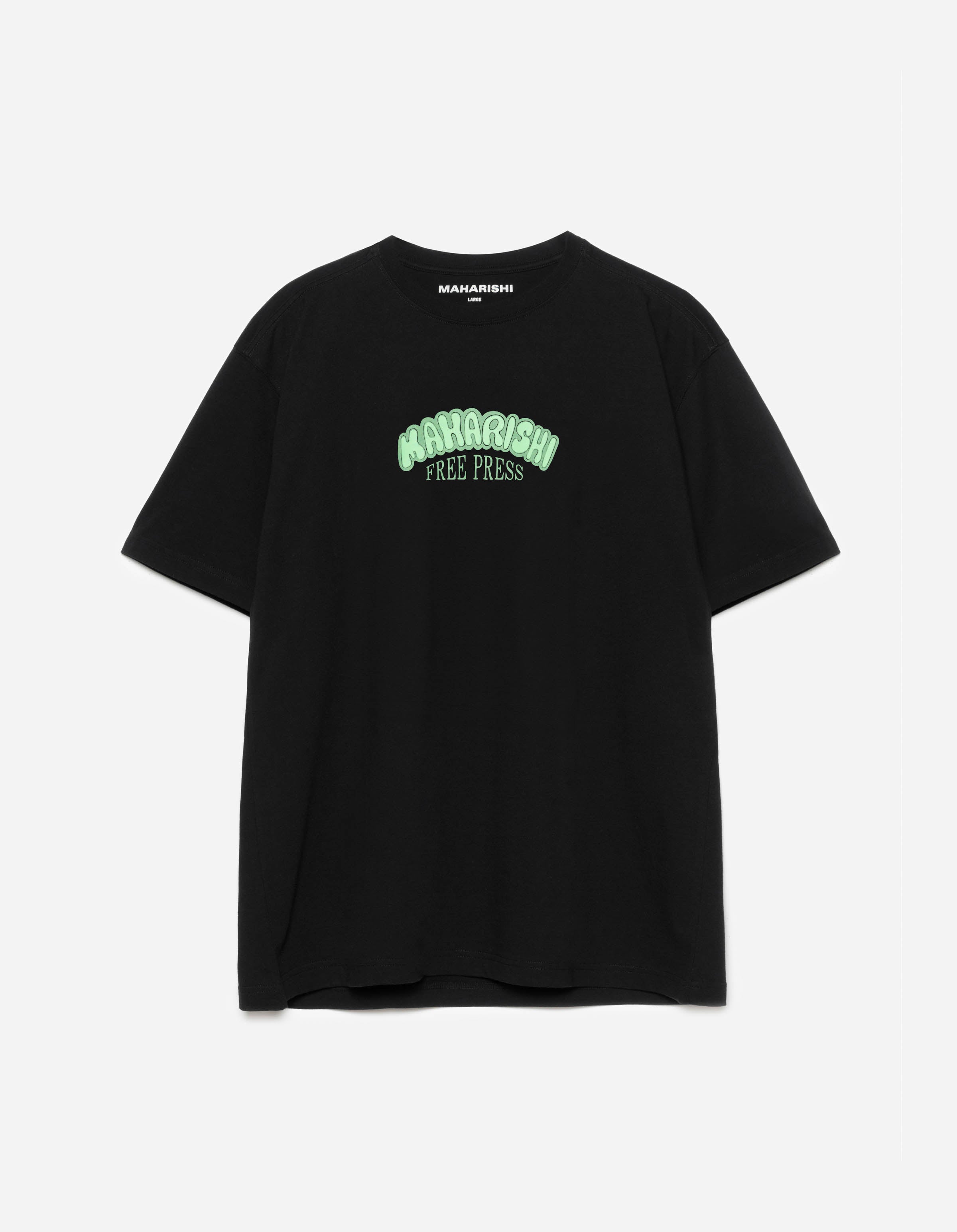 2204 Grunt Free Press S/S T-Shirt Black – Maharishi