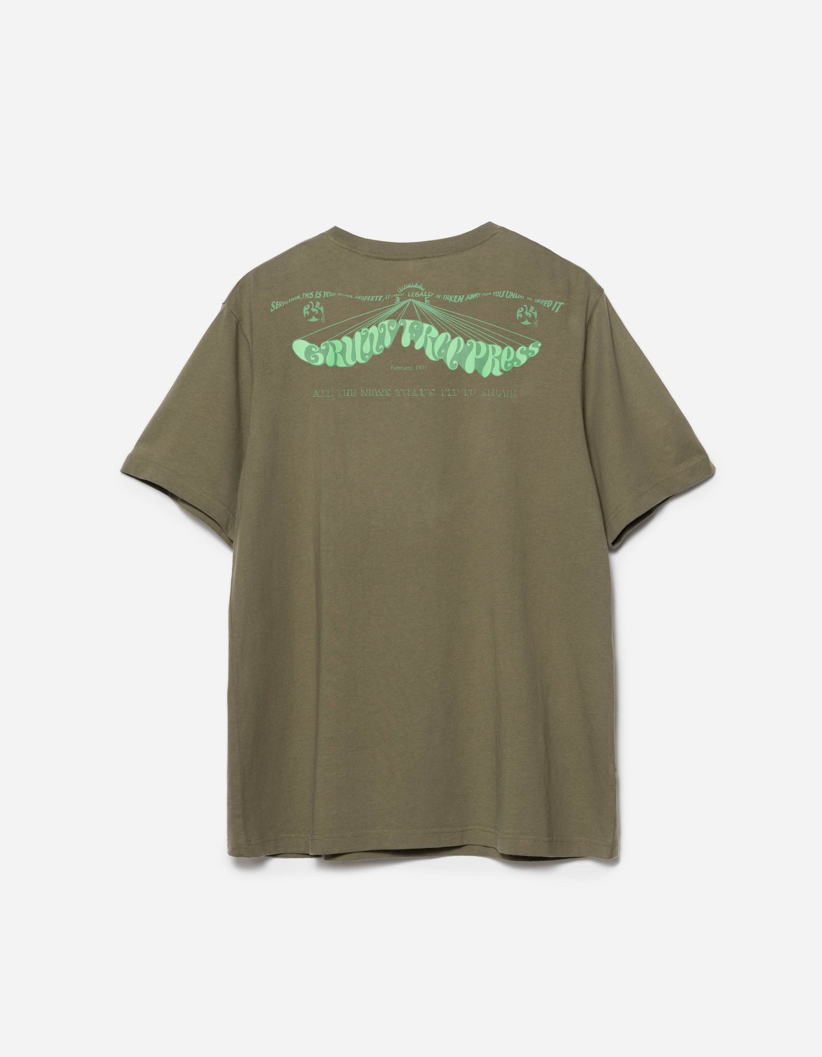 2204 Grunt Free Press S/S T-Shirt Olive OG-107F