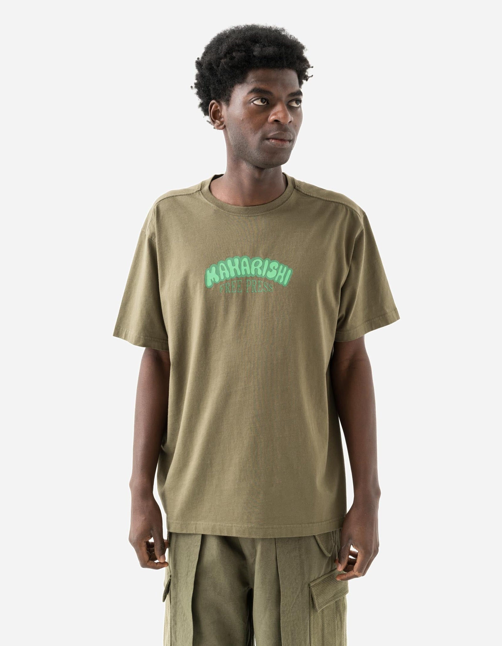 2204 Grunt Free Press T-Shirt Olive OG-107F