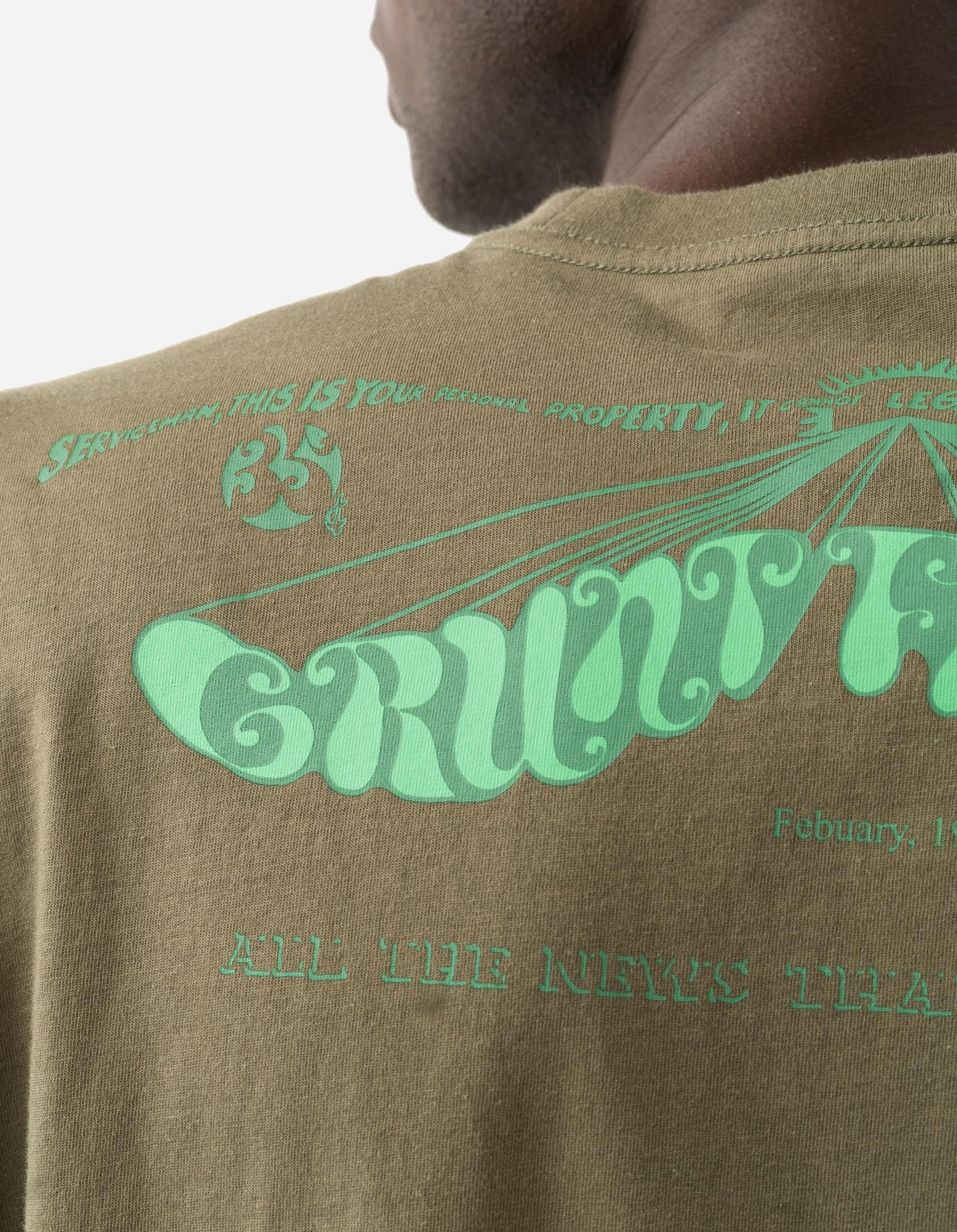 2204 Grunt Free Press T-Shirt Olive OG-107F