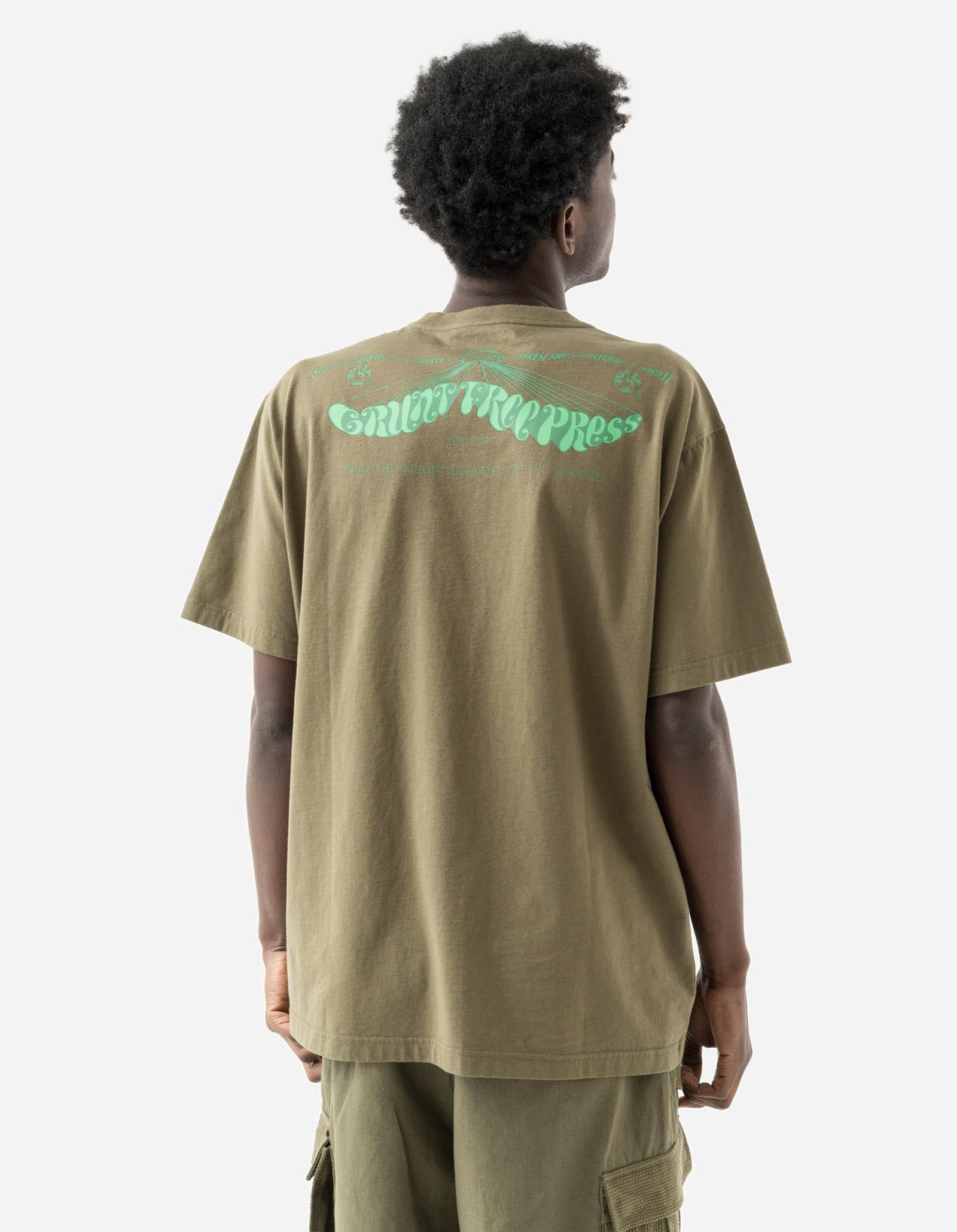 2204 Grunt Free Press T-Shirt Olive OG-107F