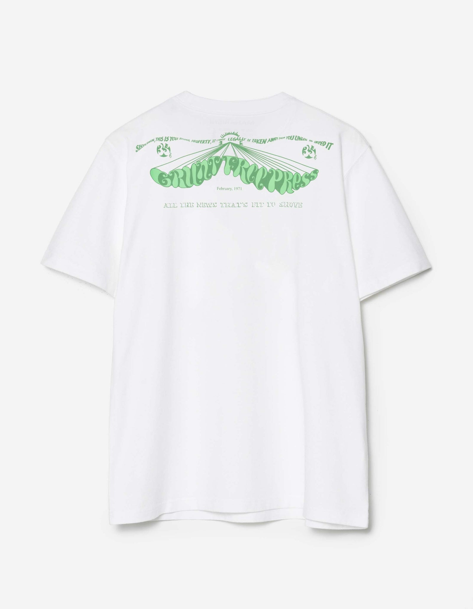 2204 Grunt Free Press S/S T-Shirt White