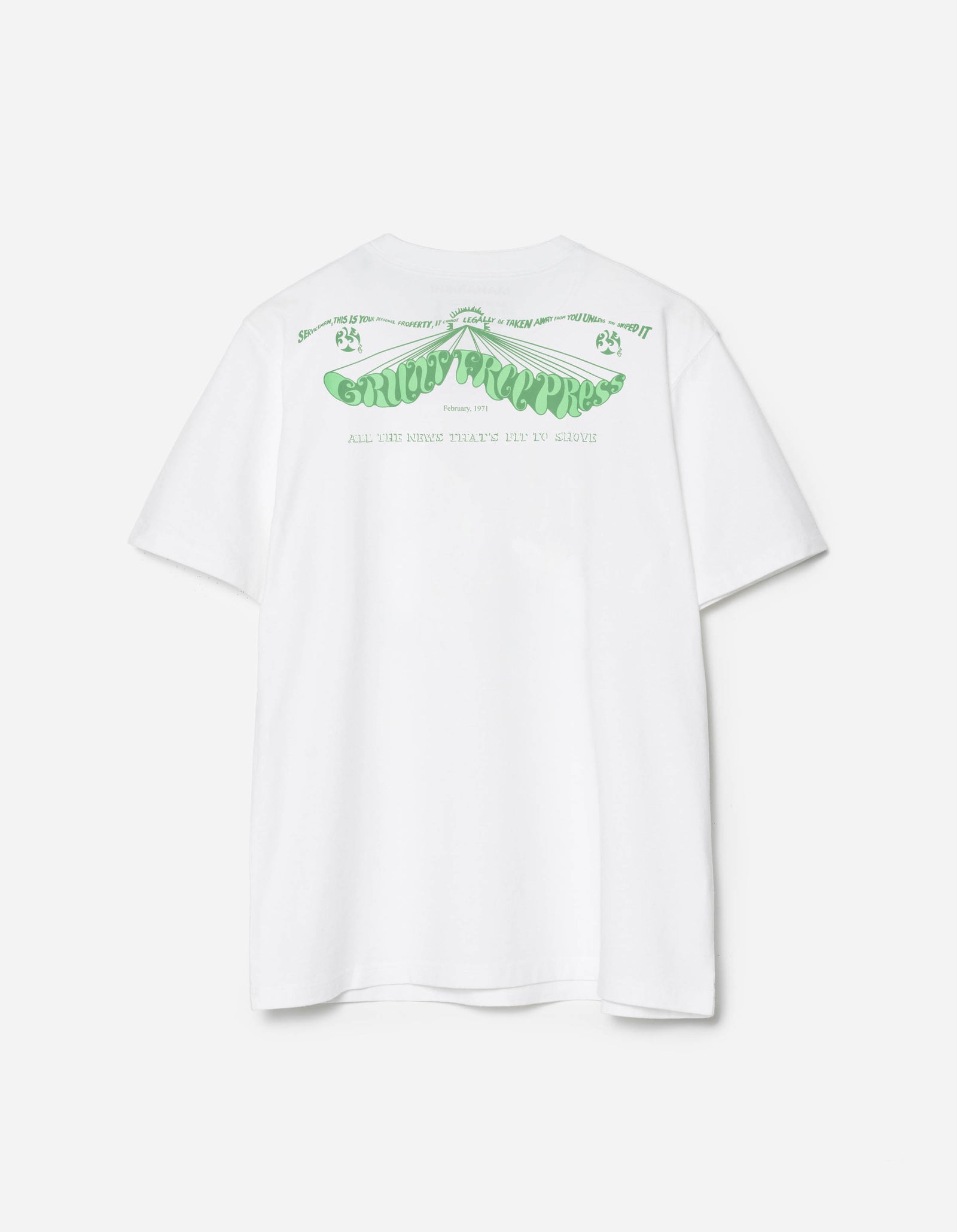 2204 Grunt Free Press S/S T-Shirt White