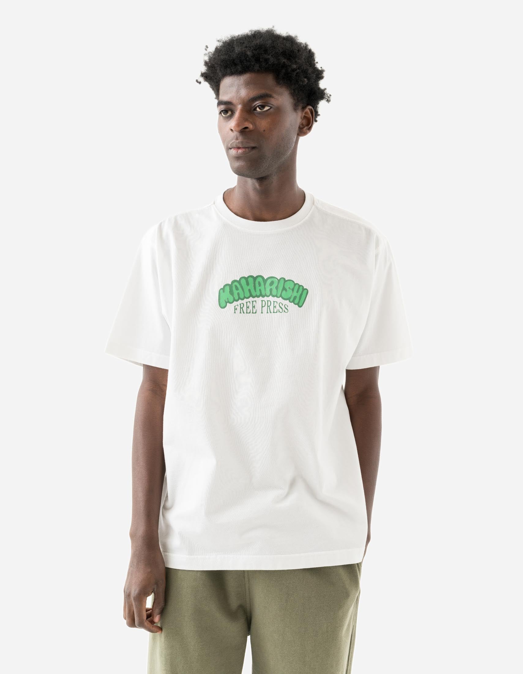 2204 Grunt Free Press S/S T-Shirt White – Maharishi