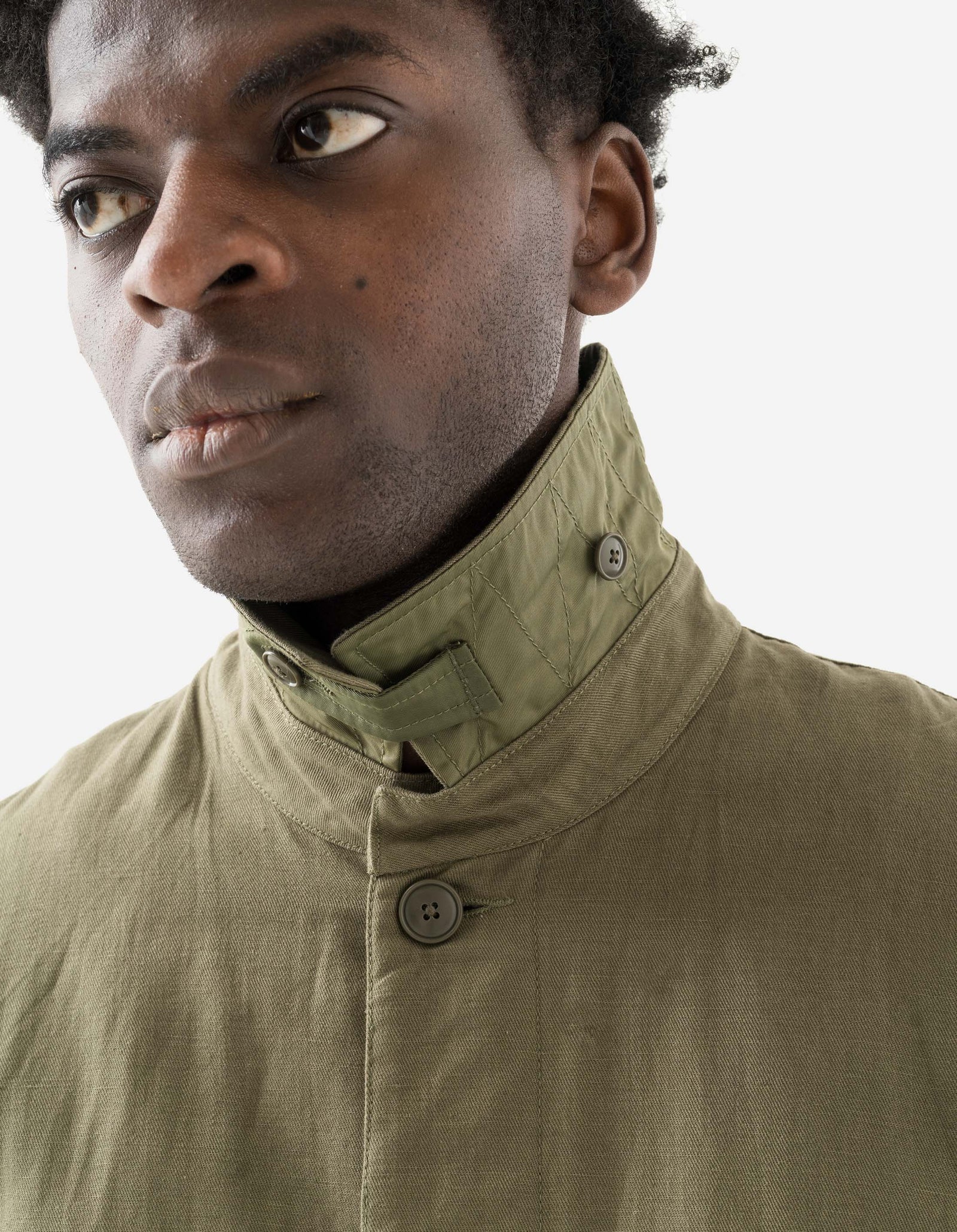 2210 Linear Snow Dragon Embroidered MA Mac Coat Olive OG-107F