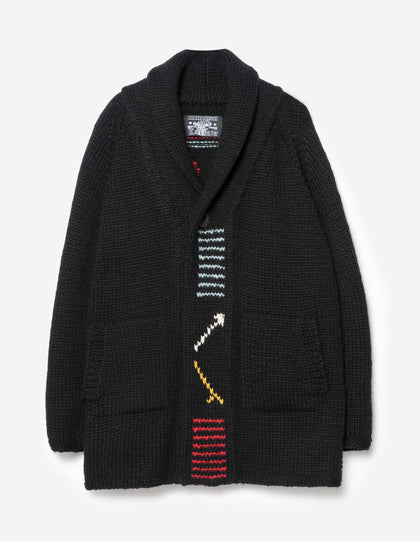 2217 Kanata Hand Knitted Cardigan Black