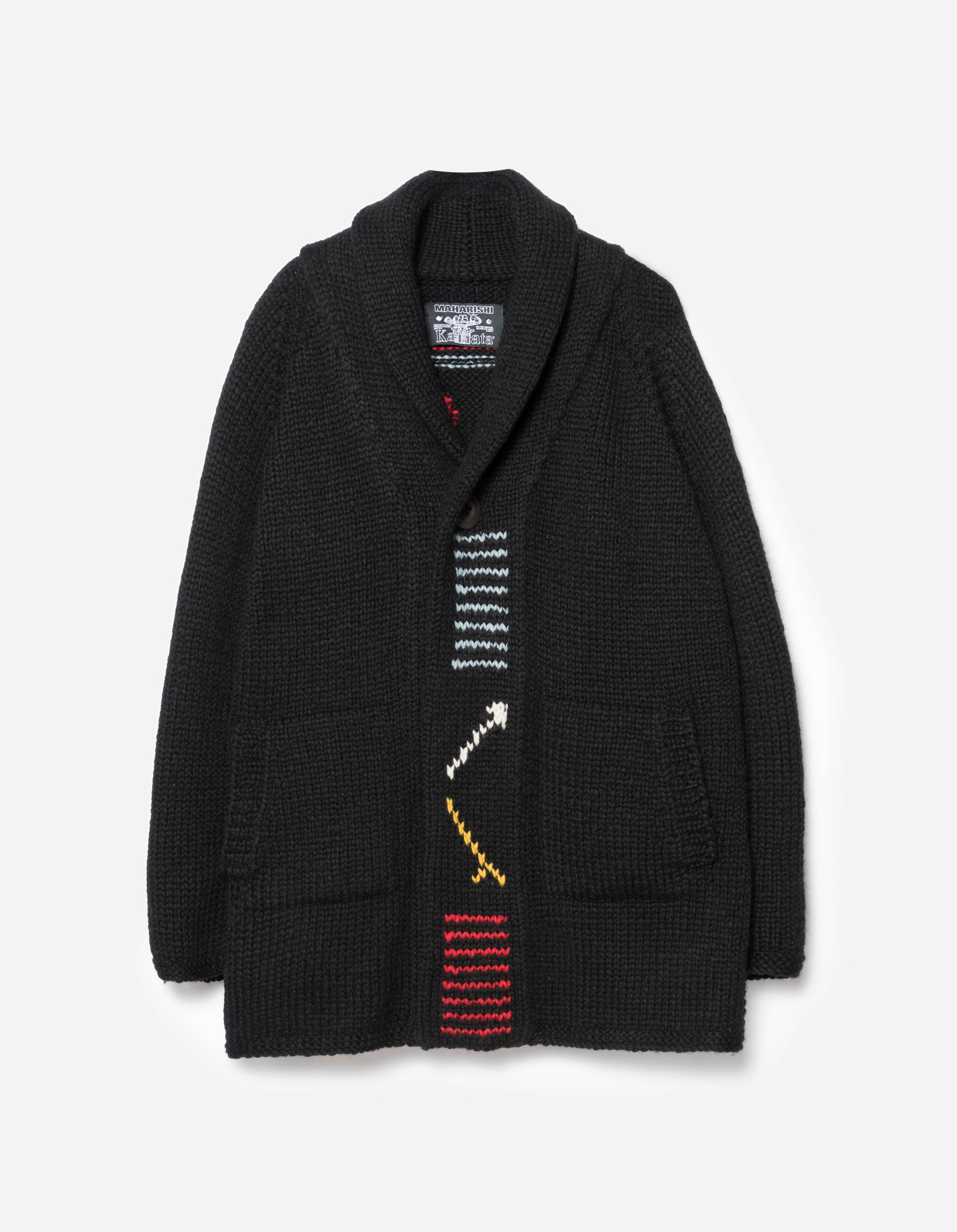 2217 Kanata Hand Knitted Cardigan Black – Maharishi