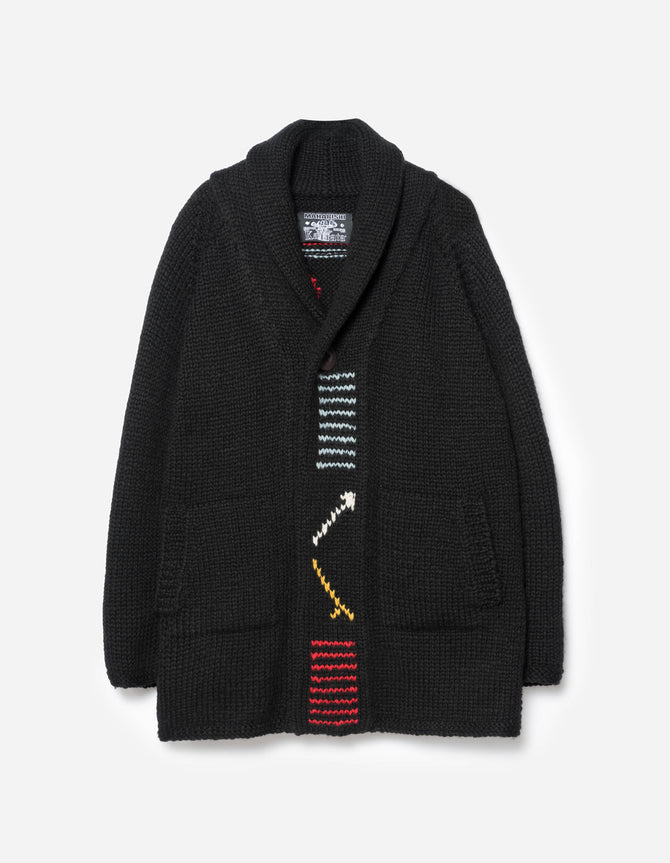2217 Kanata Hand Knitted Cardigan Black