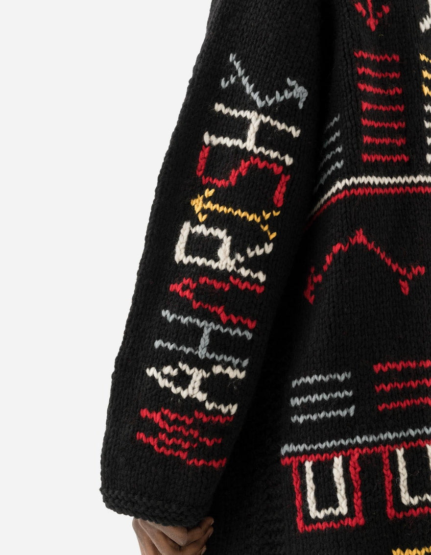 2217 Kanata Hand Knitted Cardigan Black