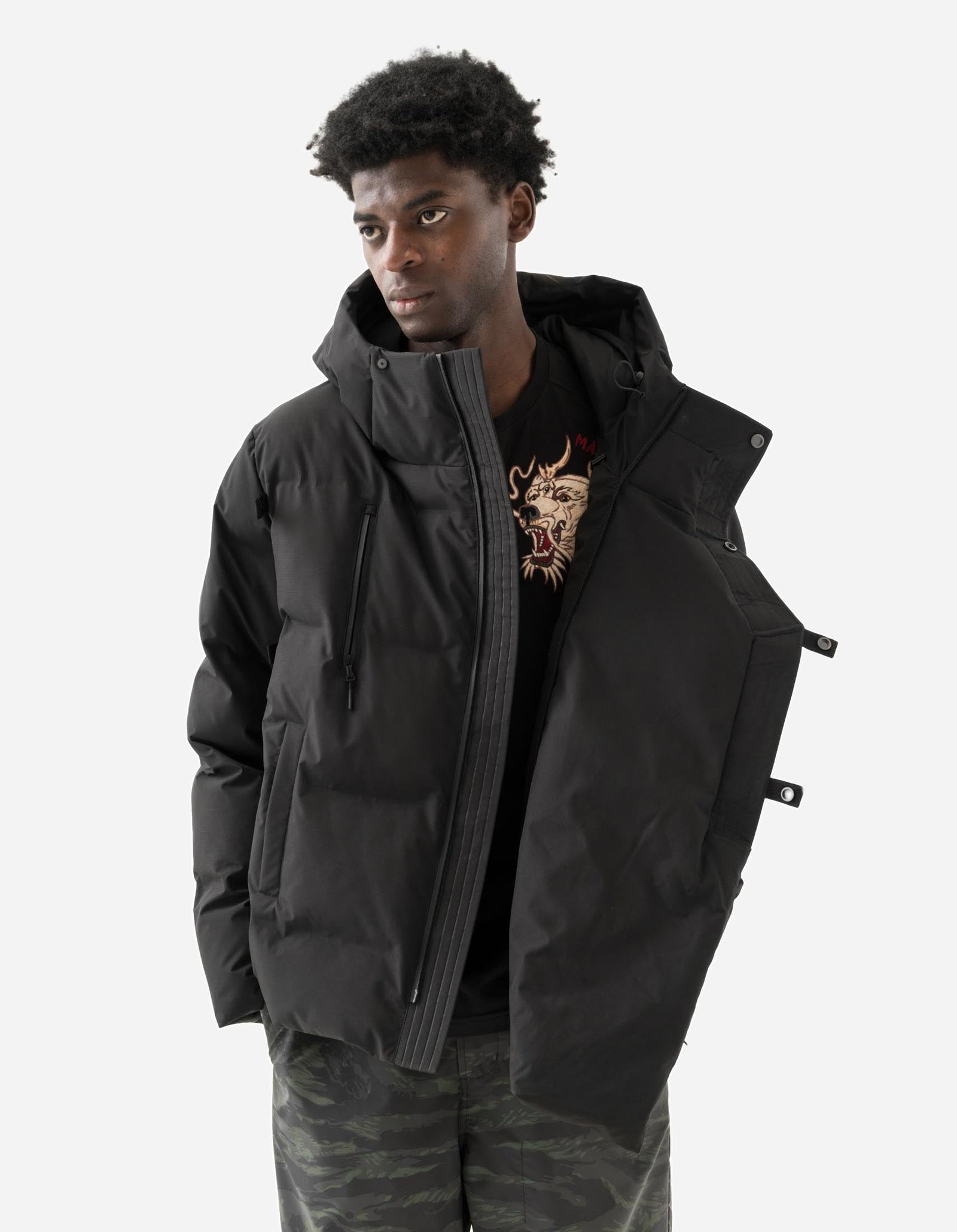 2218 Primaloft® Padded Tech Monk Jacket Black