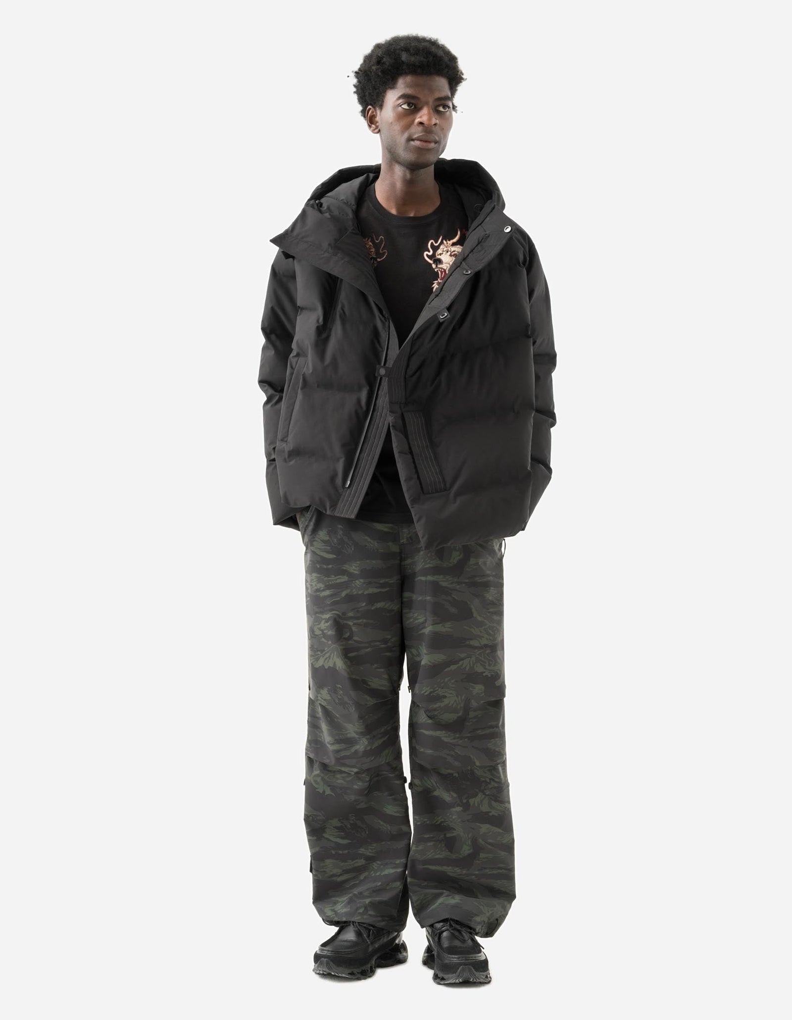 2218 Primaloft® Padded Tech Monk Jacket Black