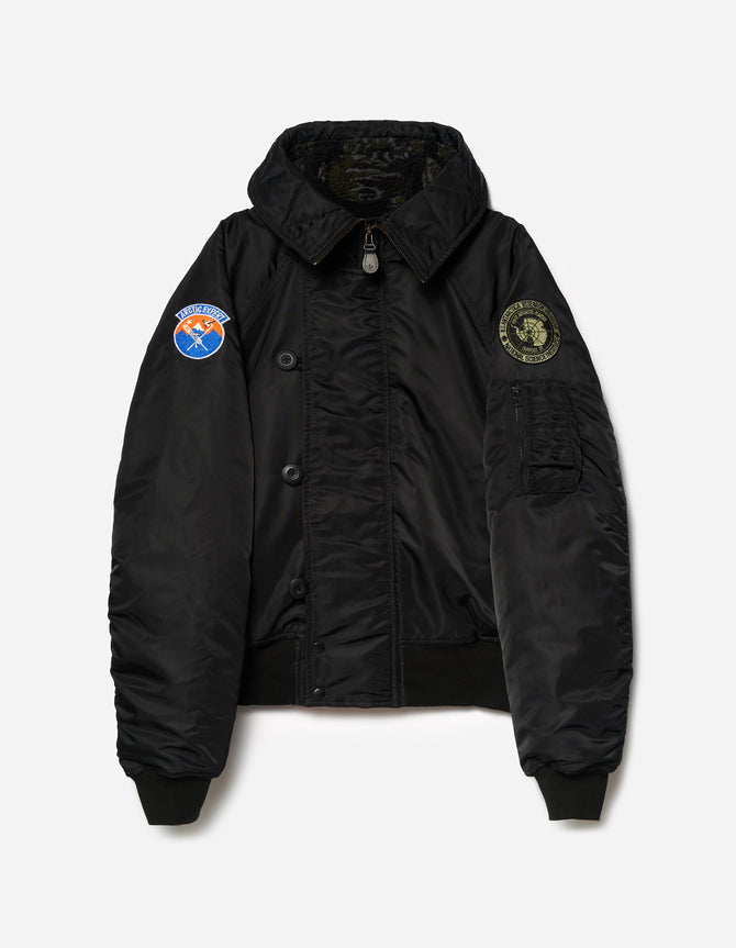 7215 Asym Arctic N2B Parka Black