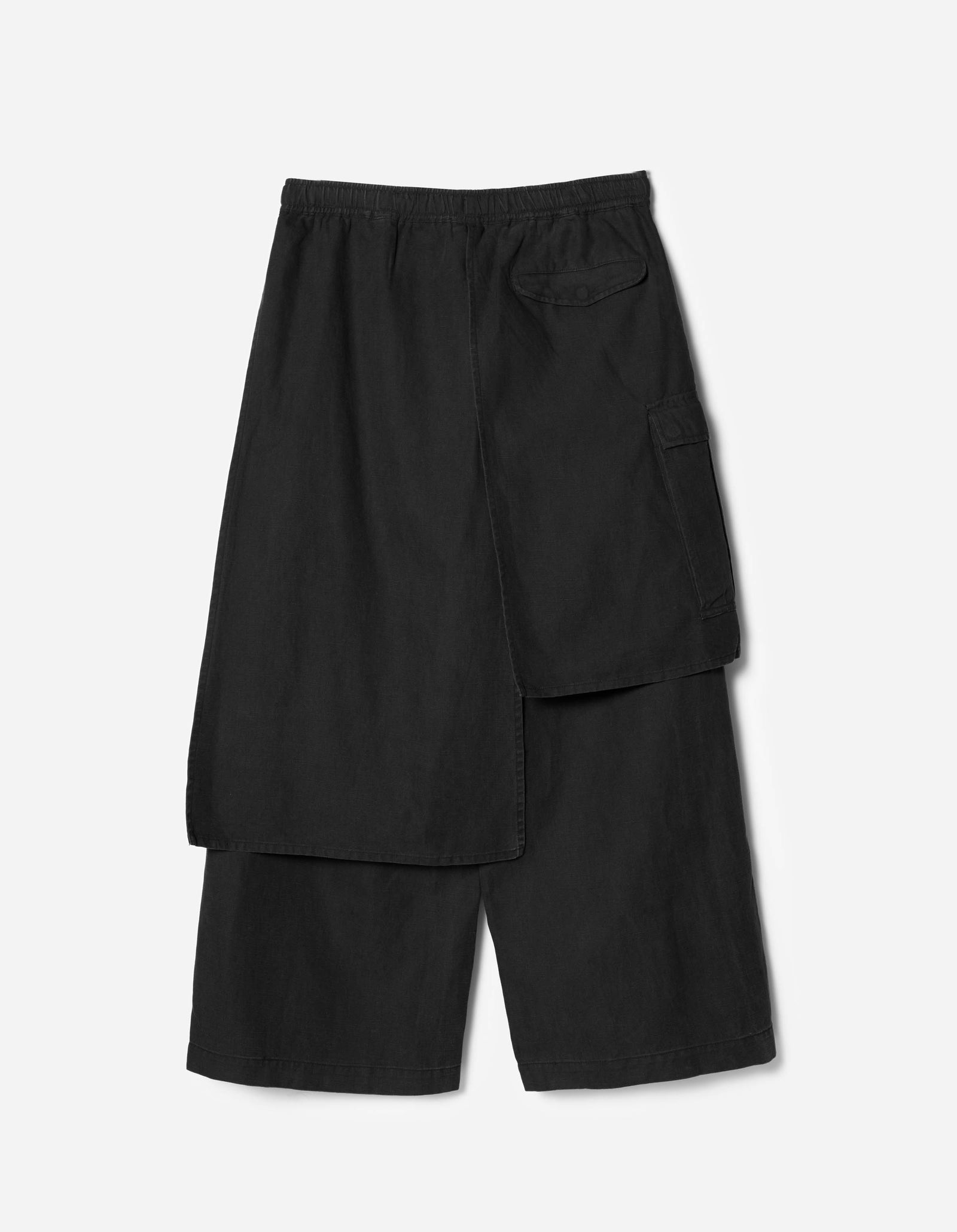 4588 Asym Cargo Hakama Pants Black