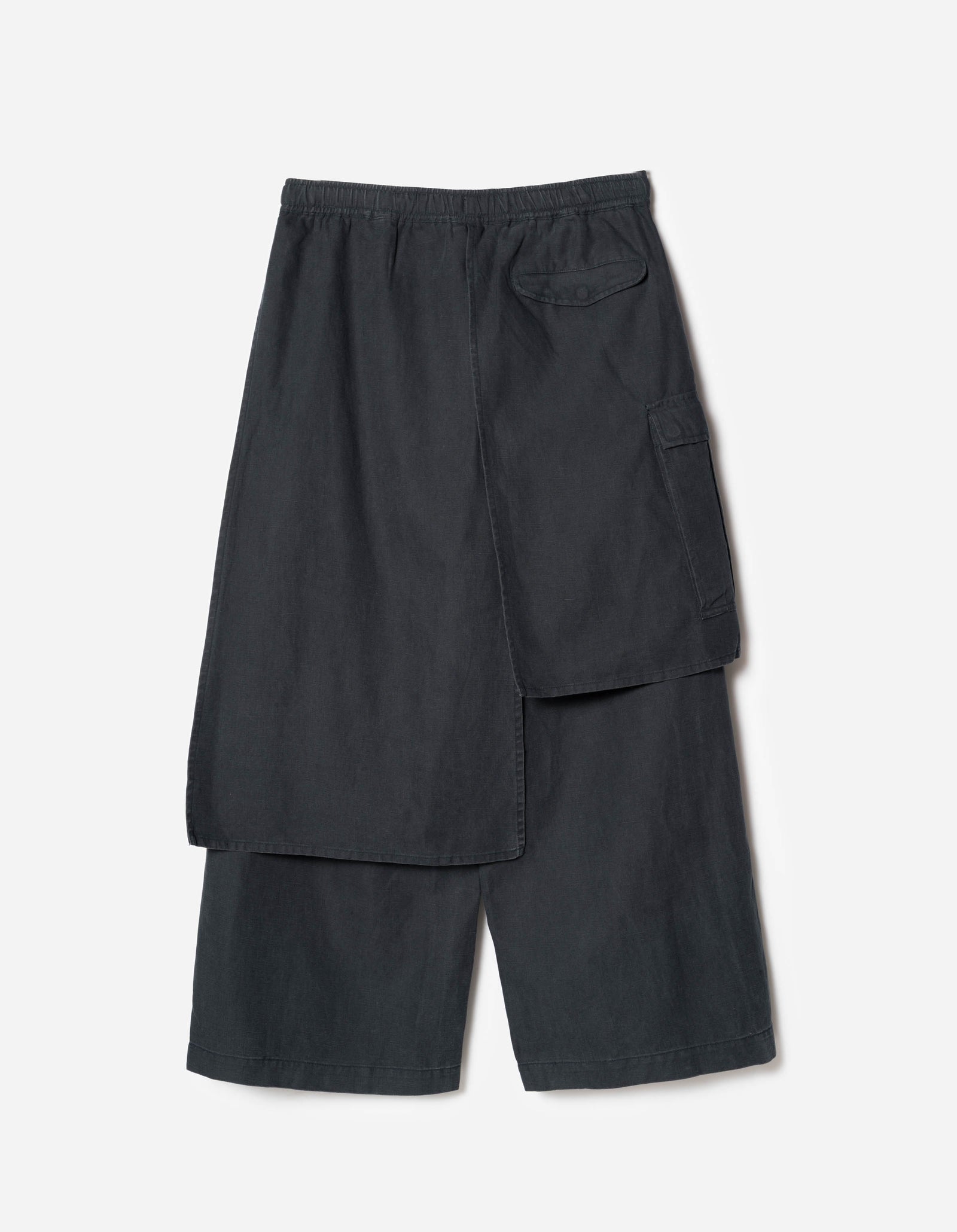 4588 Asym Cargo Hakama Pants Navy