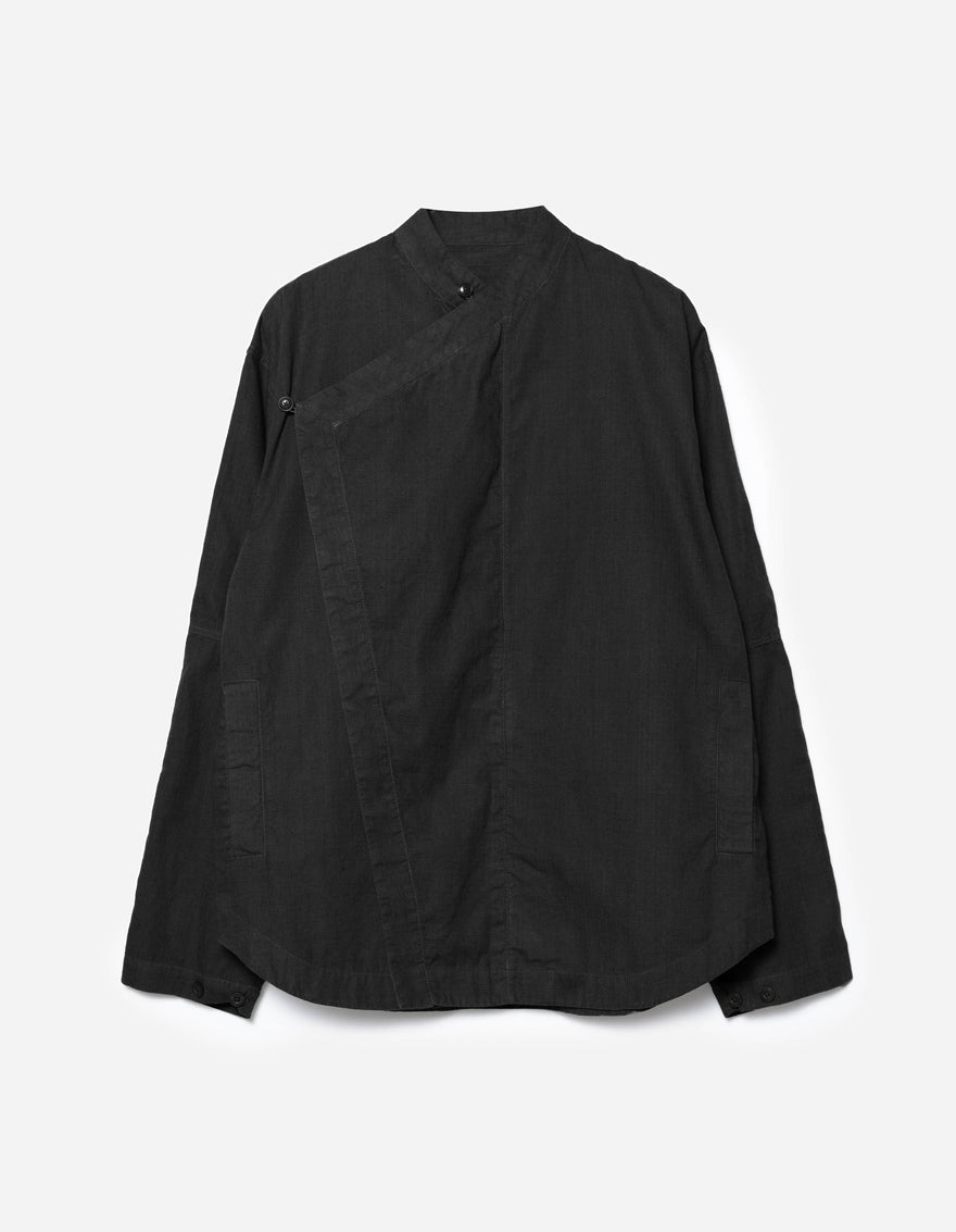 7080 Asym Hanbok L/S Shirt Black