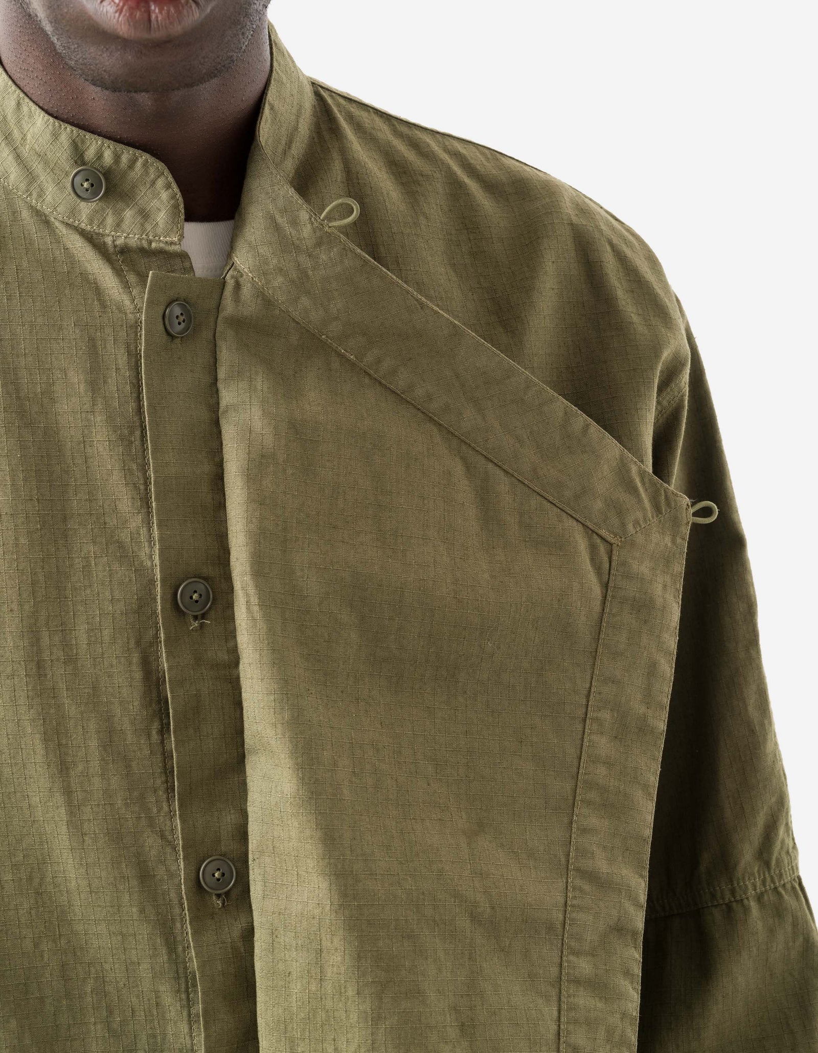 7080 Asym Hanbok L/S Shirt Olive OG-107F