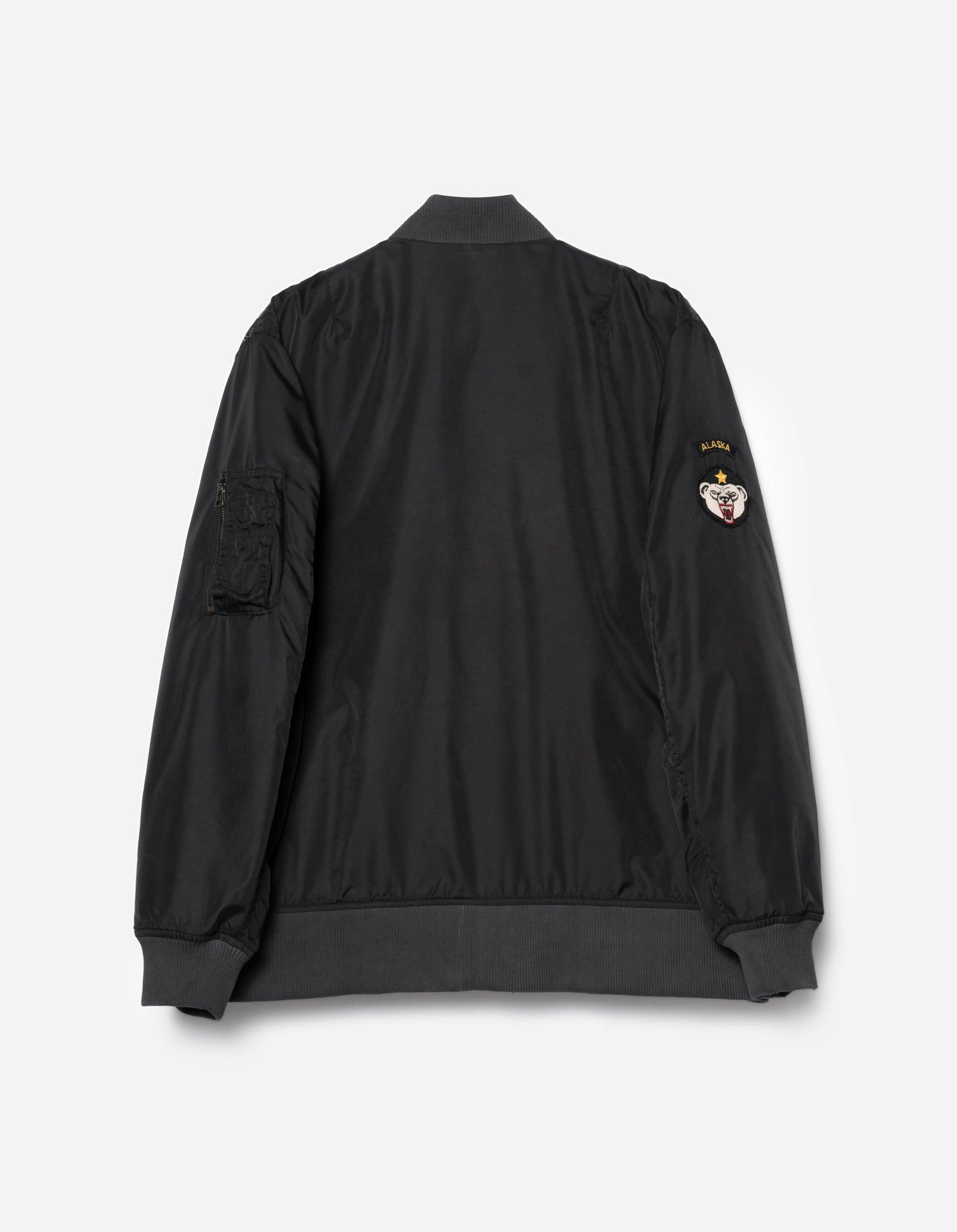 7081 Pointillist Dragon Embroidered MA1 Kimono Black