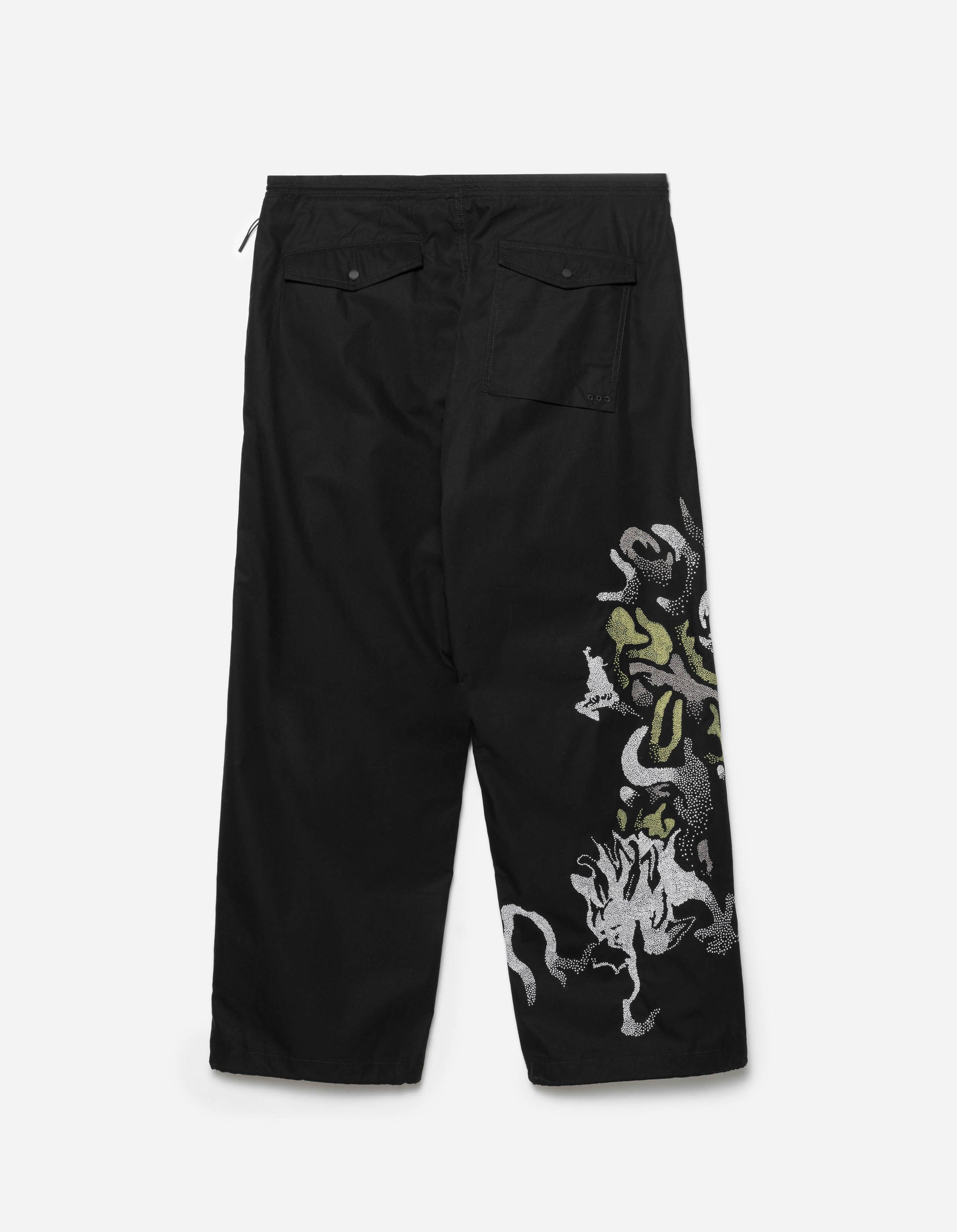7082 Pointillist Dragon Embroidered Snopants® Black