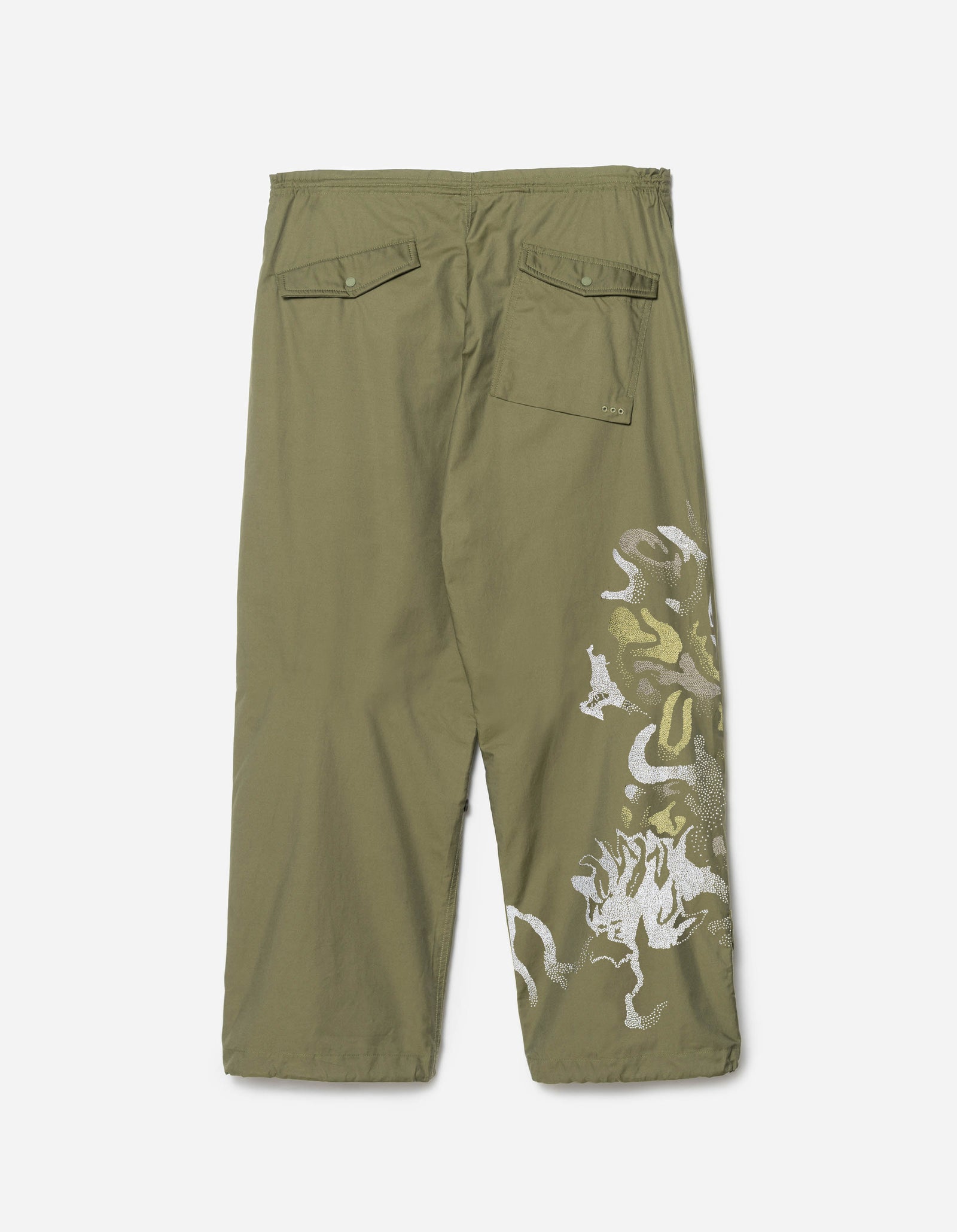 7082 Pointillist Dragon Embroidered Snopants® Olive OG-107F